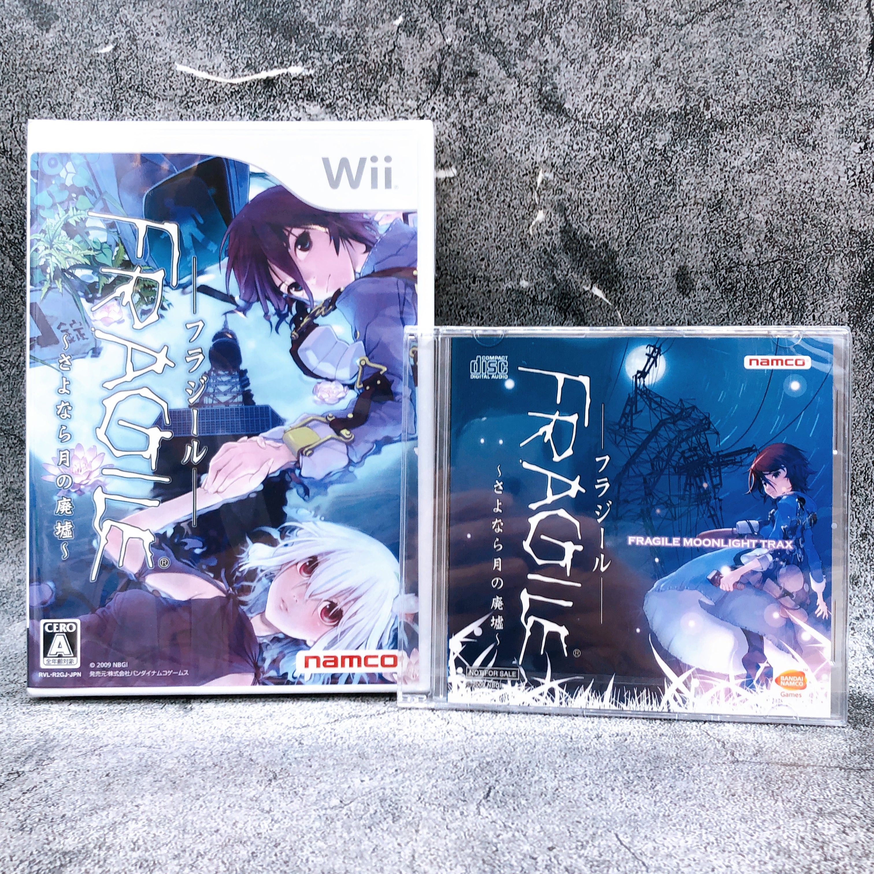 Nintendo Wii Fragile Sayonara Tsuki no Haikyo Bandai Namco Game + Soundtrack NEW