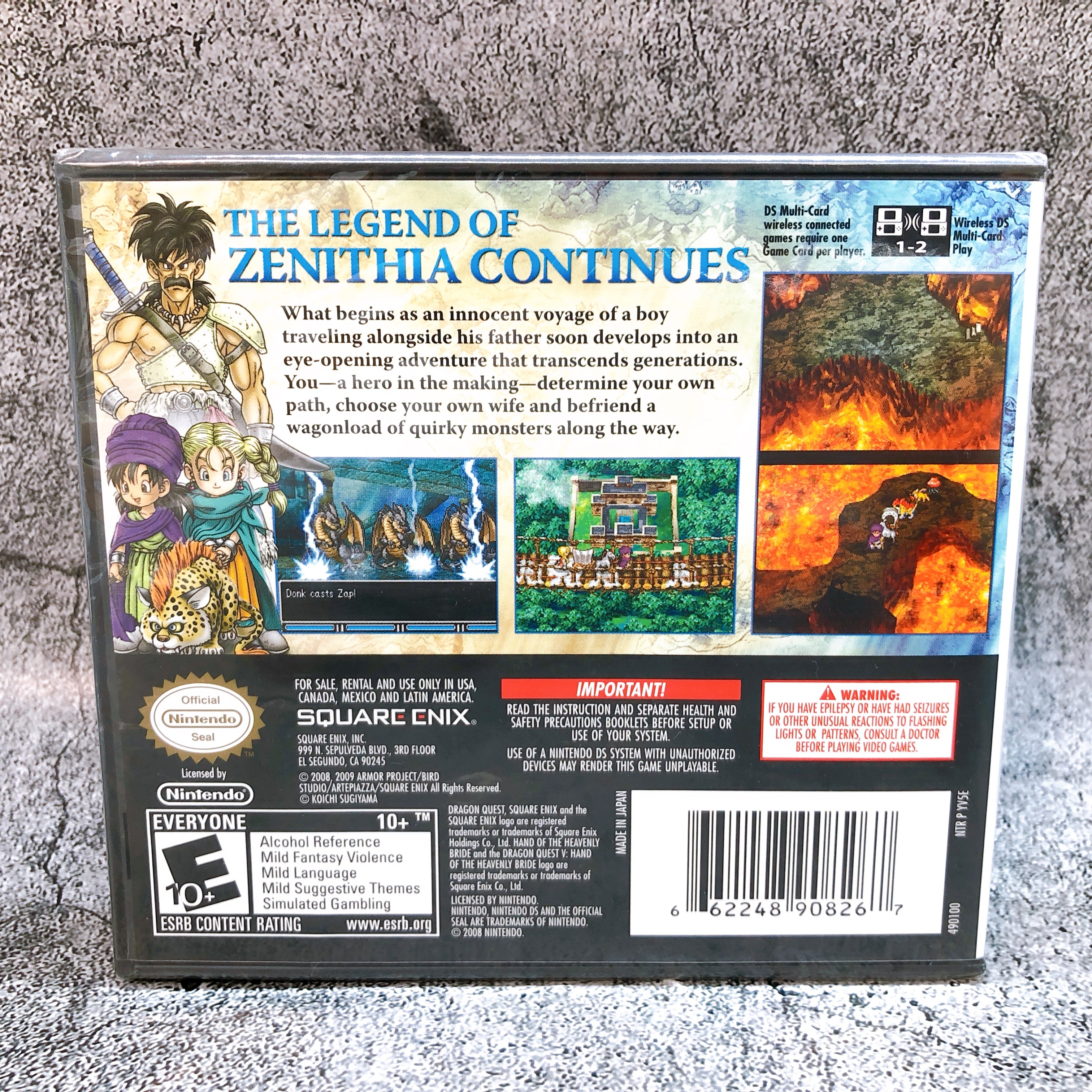 Nintendo DS Dragon Quest V Hand of the Heavenly Bride Square Enix Game AUTHENTIC