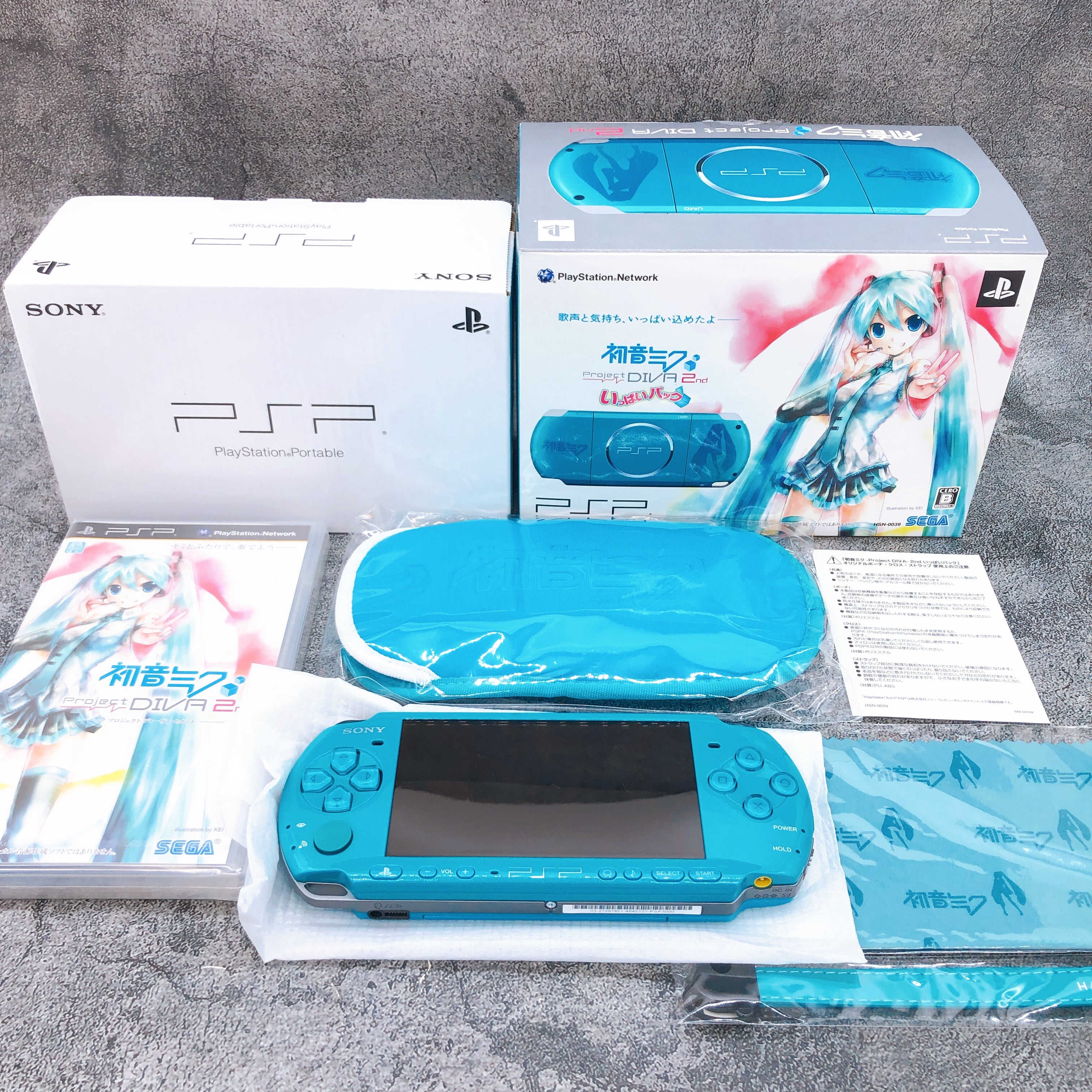 PSP 3000 Miku Hatsune Project DIVA 2nd full ippai pack Sega PlayStation in Stock