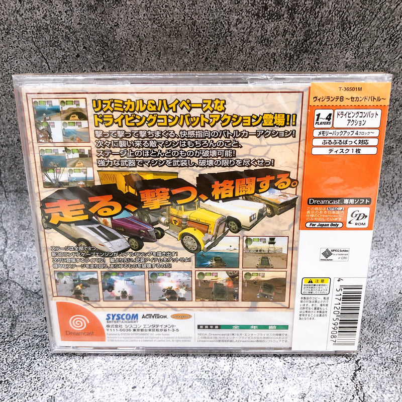 SEGA Dreamcast Vigilante 8 2nd Battle SYSCOM Japan Retro DC Game Sealed New