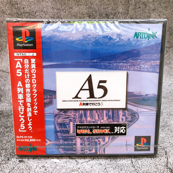 Playstation A5 TAKE THE A TRAIN 5 PS1 Artdink Japan Simulation Game Sealed New