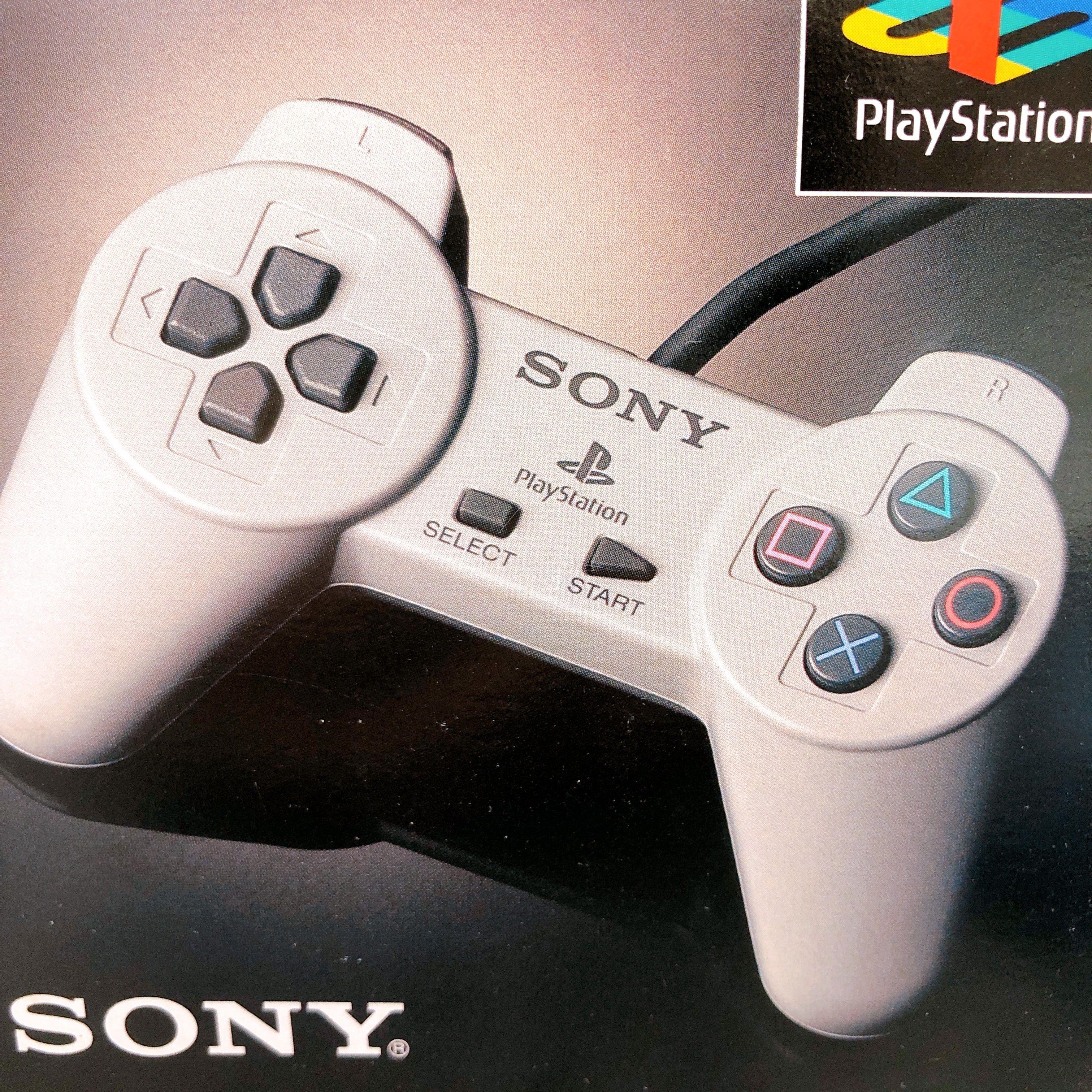 PS1 2m Long Cable Controller Pad SCPH-1080 Boxed Gray Sony Playstation Official