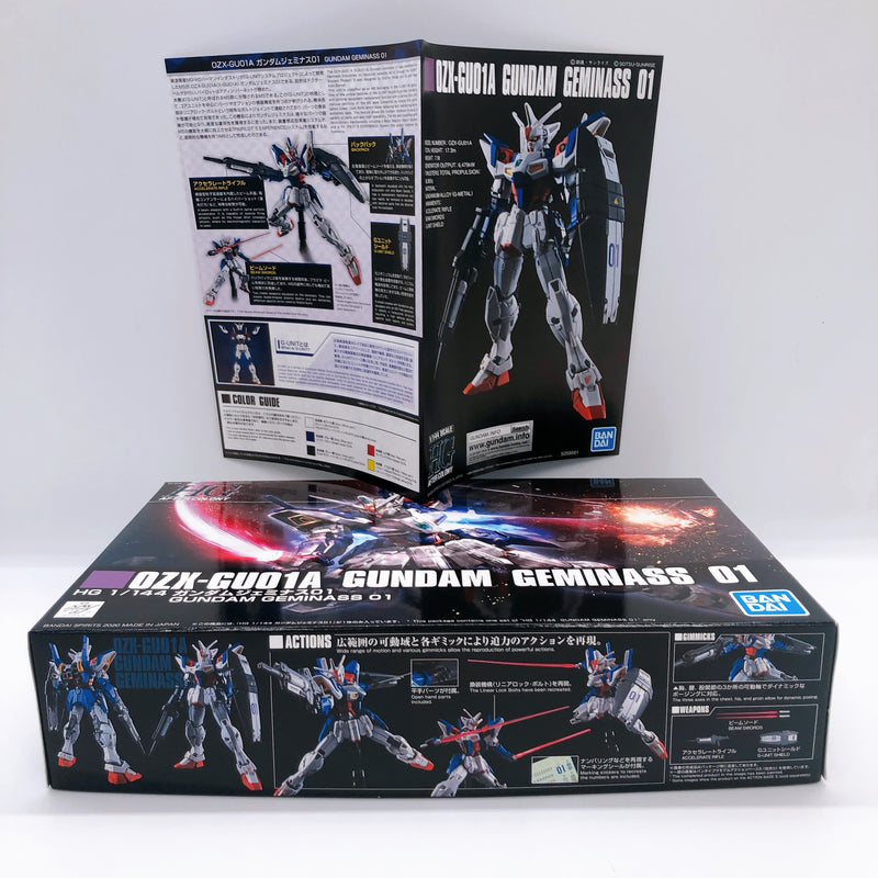 HG 1/144 Gundam Geminass 01 & Assault Booster High Mobility Unit Set Kit Bandai