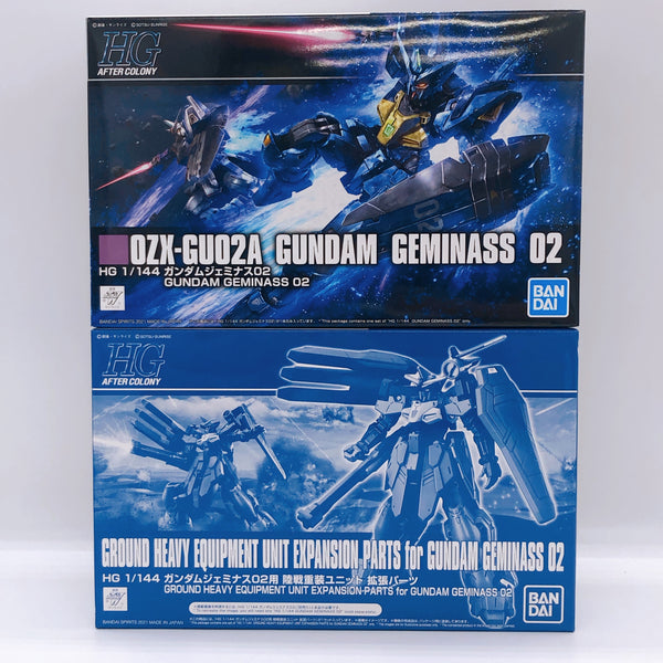 HG 1/144 Gundam Geminass 02 & Ground Heavy Equipment Unit Set Kit Premium Bandai