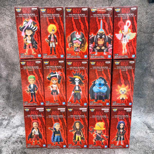 ONE PIECE FILM RED World Collectable Figure WCF vol.1-3 Complete Set Japan NEW