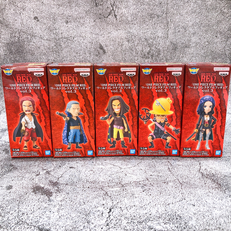 ONE PIECE FILM RED World Collectable Figure WCF vol.1-3 Complete Set Japan NEW