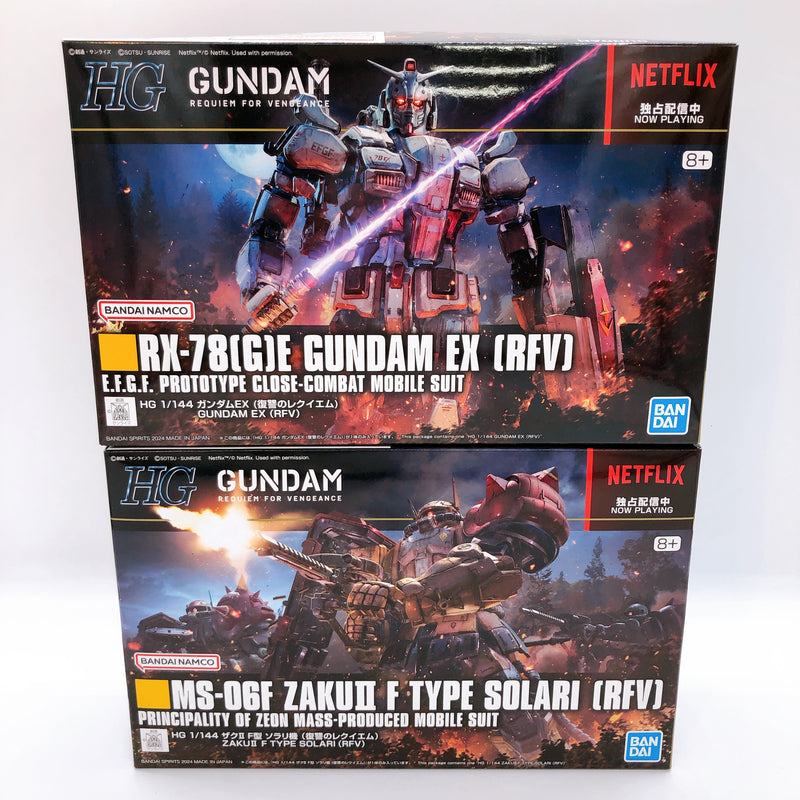 HG 1/144 Gundam EX & Zaku II F Type Solari Set RFV Requiem for Vengeance Kit NEW