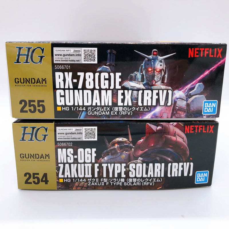 HG 1/144 Gundam EX & Zaku II F Type Solari Set RFV Requiem for Vengeance Kit NEW