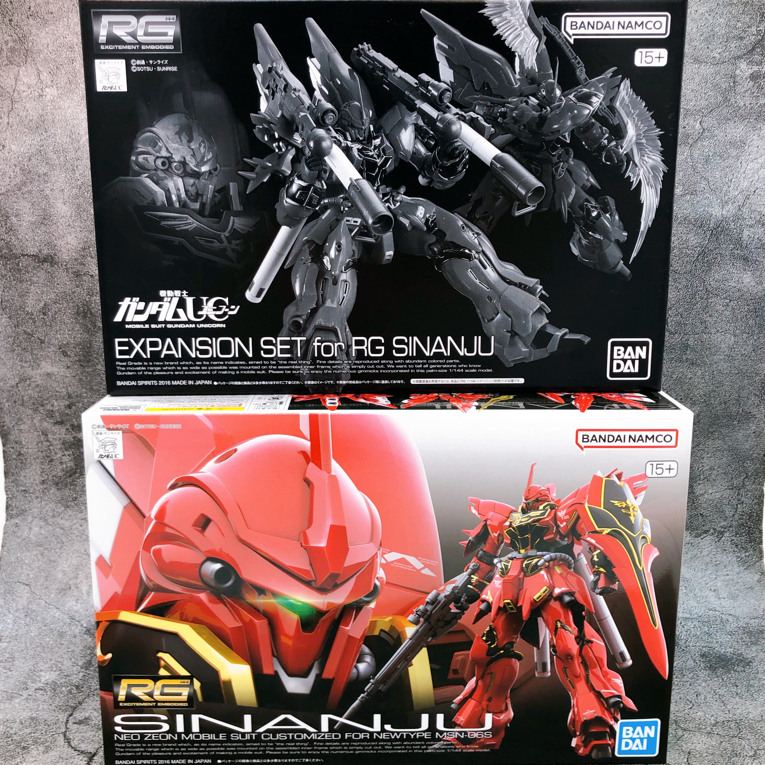 RG 1/144 Sinanju & Expasion Set for Sinanju Gunpla Model Kit Premium Bandai NEW