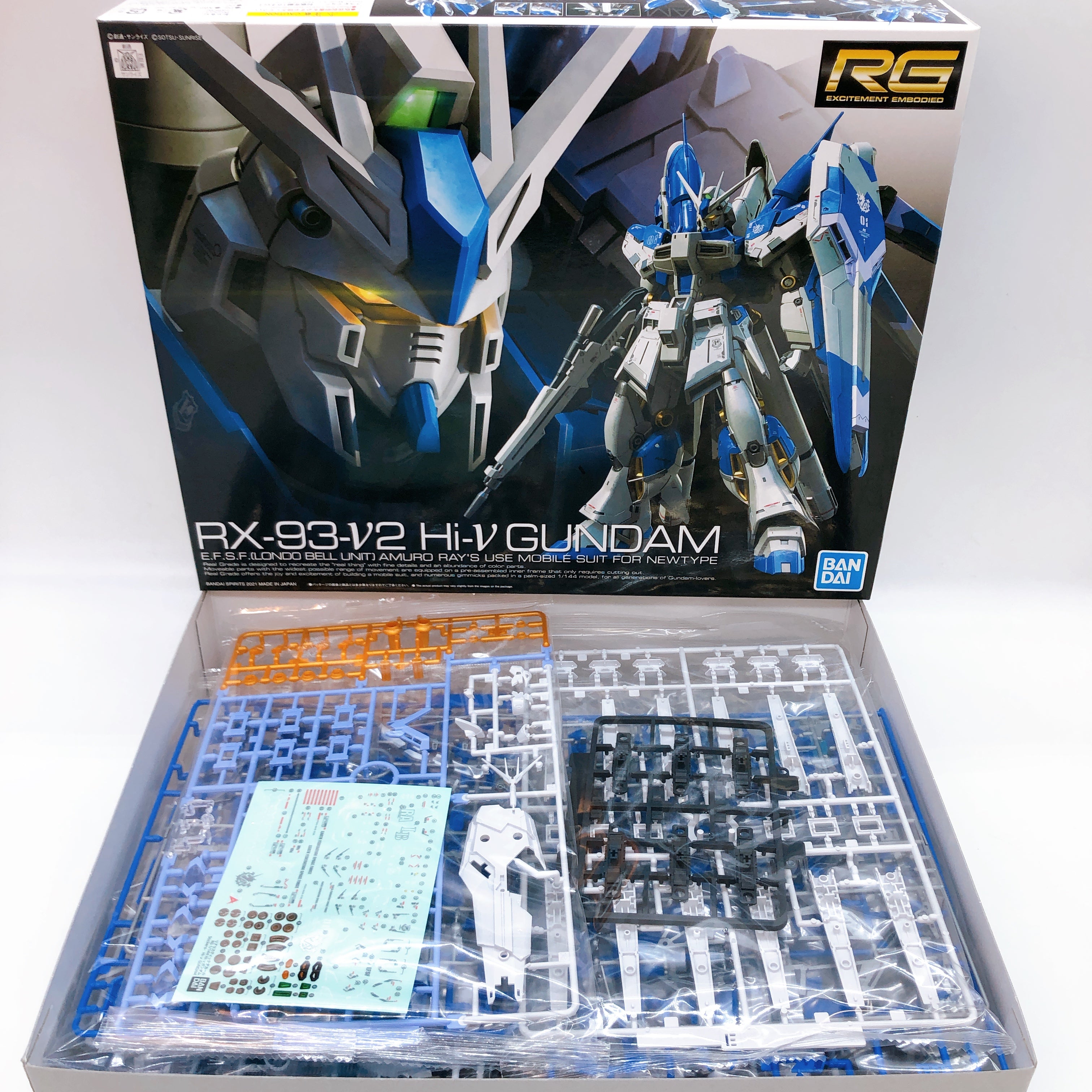 RG 1/144 Hi-Nu Gundam & Hyper Mega Bazooka Launcher Set Kit Bandai NEW FASTSHIP