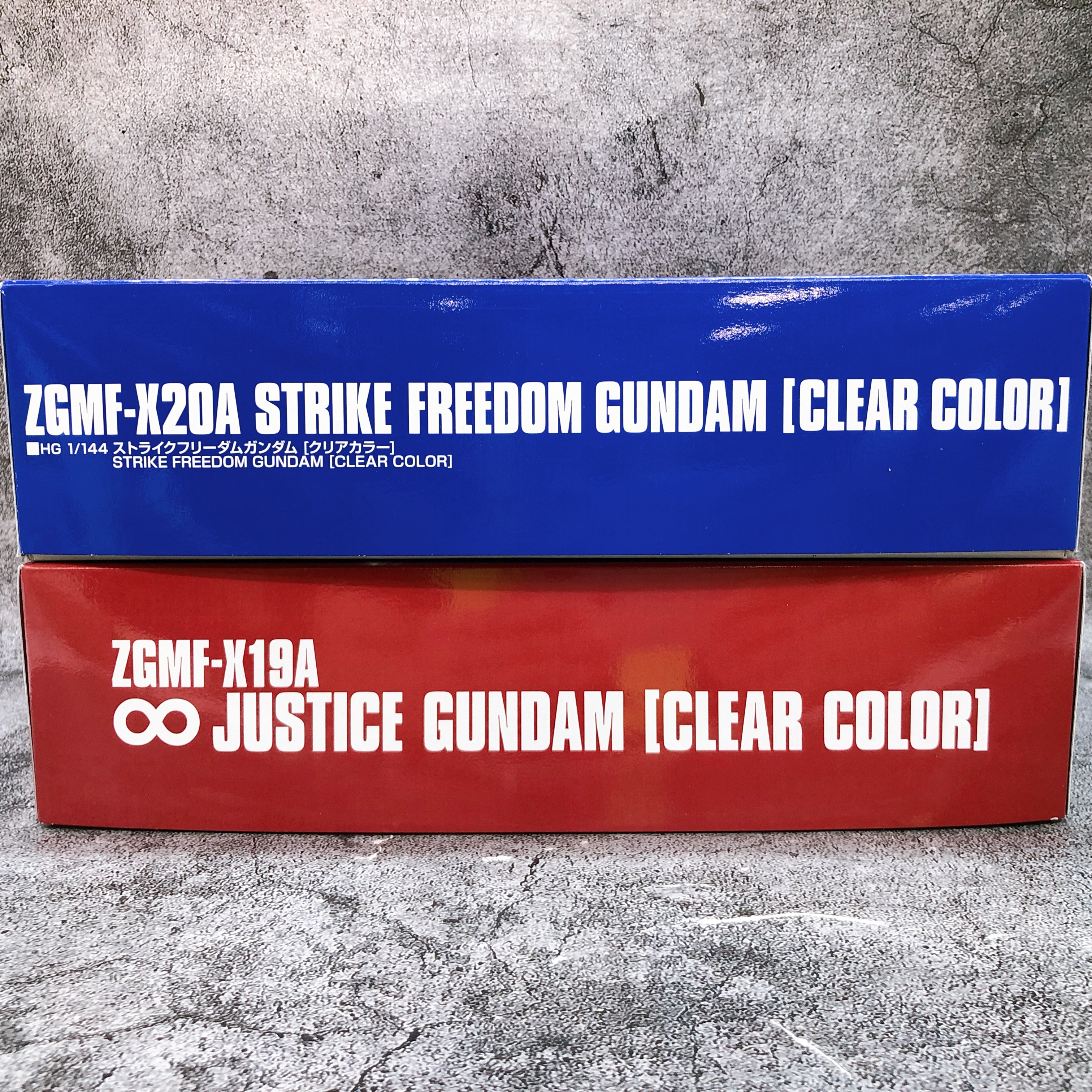 HG 1/144 Strike Freedom Gundam & Infinite Justice Gundam Clear Color Set Bandai