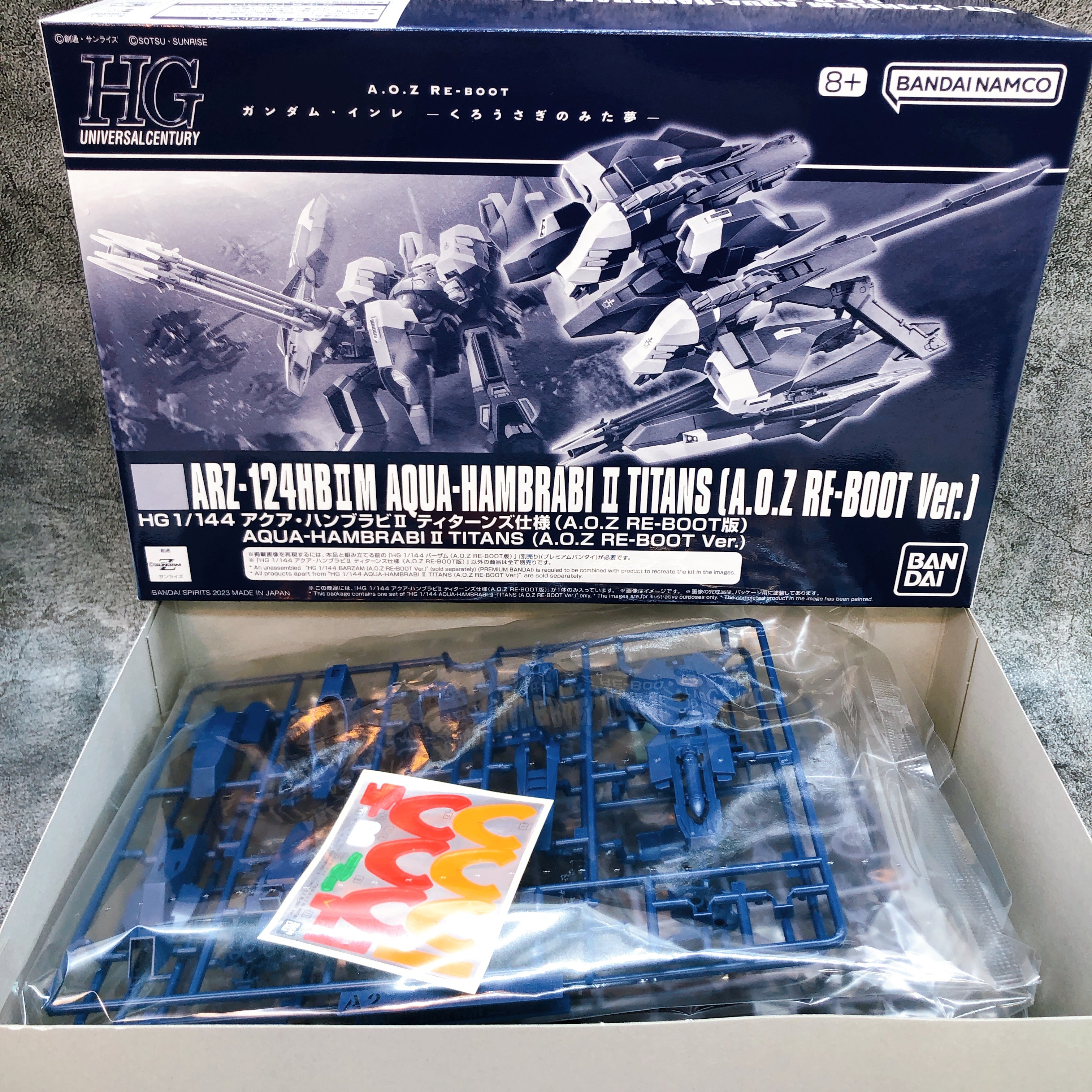 HG 1/144 Barzam & Aqua-Hambrabi II Titans A.O.Z Re-Boot Ver Set Premium Bandai