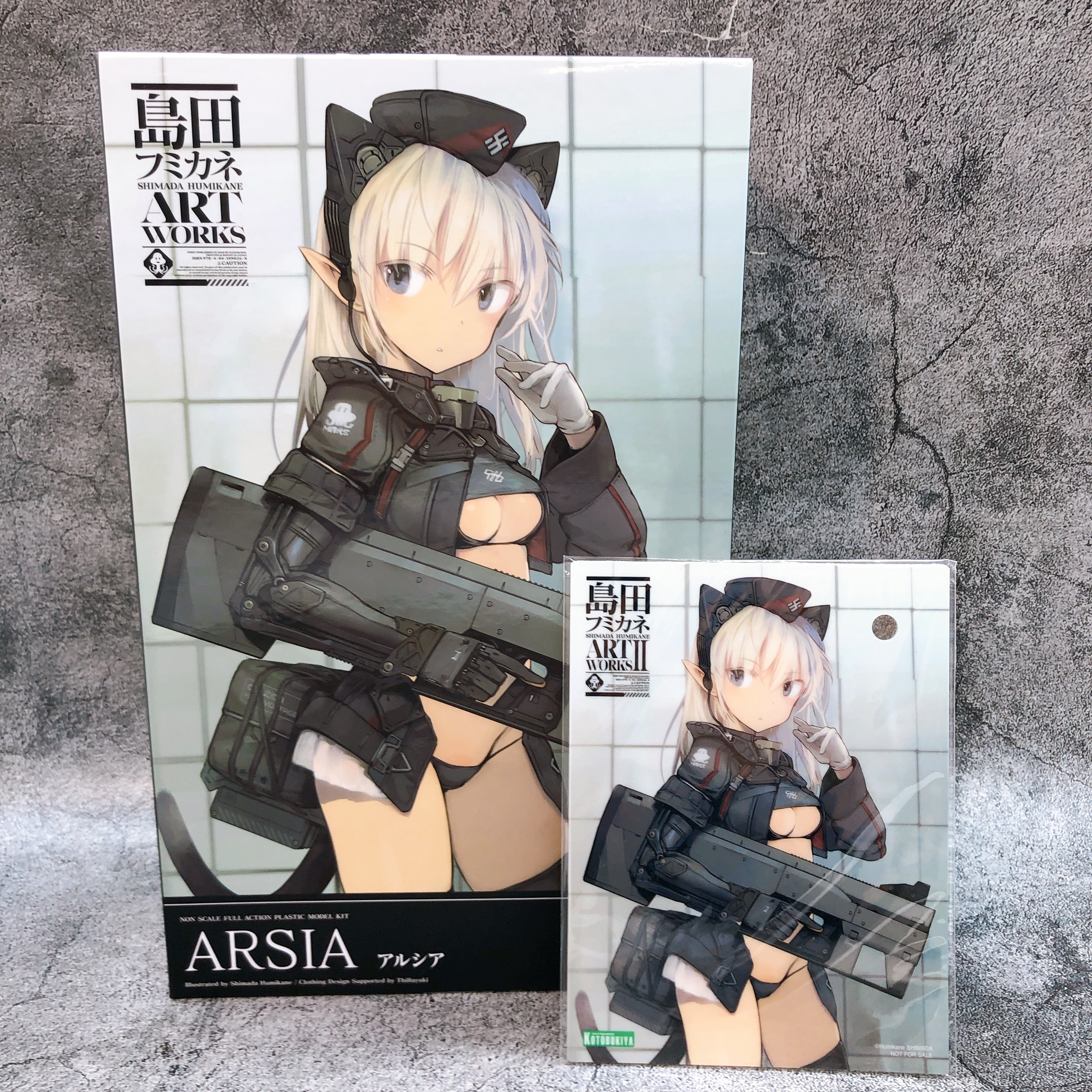 Shimada Humikane Art Works Arsia & Bonus Acrylic Plate Set Kit KOTOBUKIYA Japan