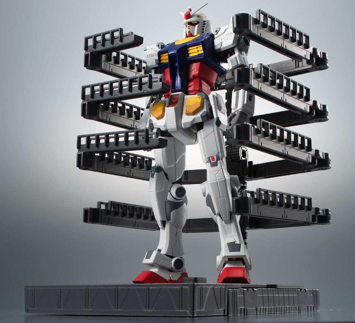 Robot Spirits RX-78F00 Gundam Action Figure + Tamashii Stage Act. G-Dock Bandai