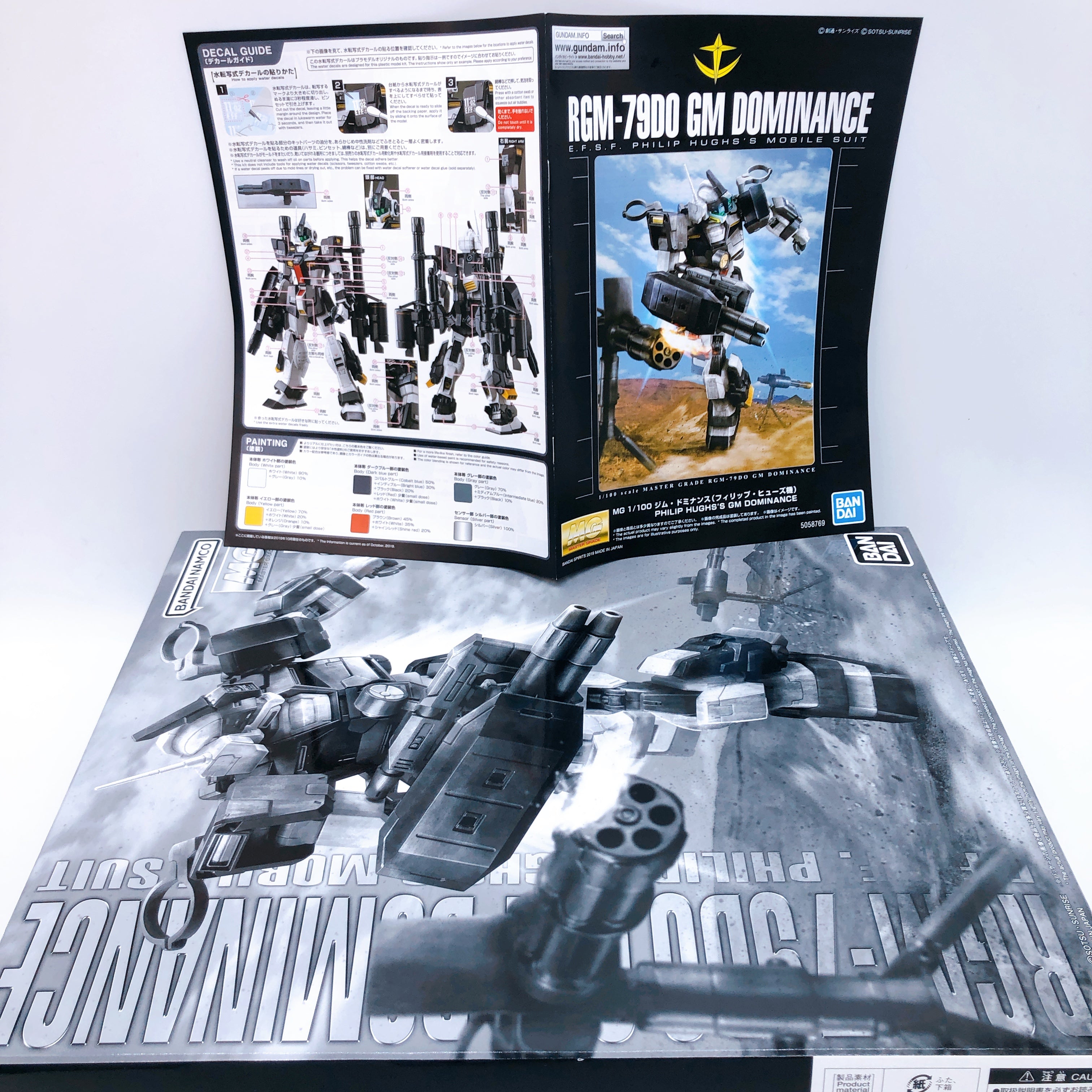 MG 1/100 GM Dominance & Philip Hughs's GM Dominance Set Kit Premium Bandai NEW