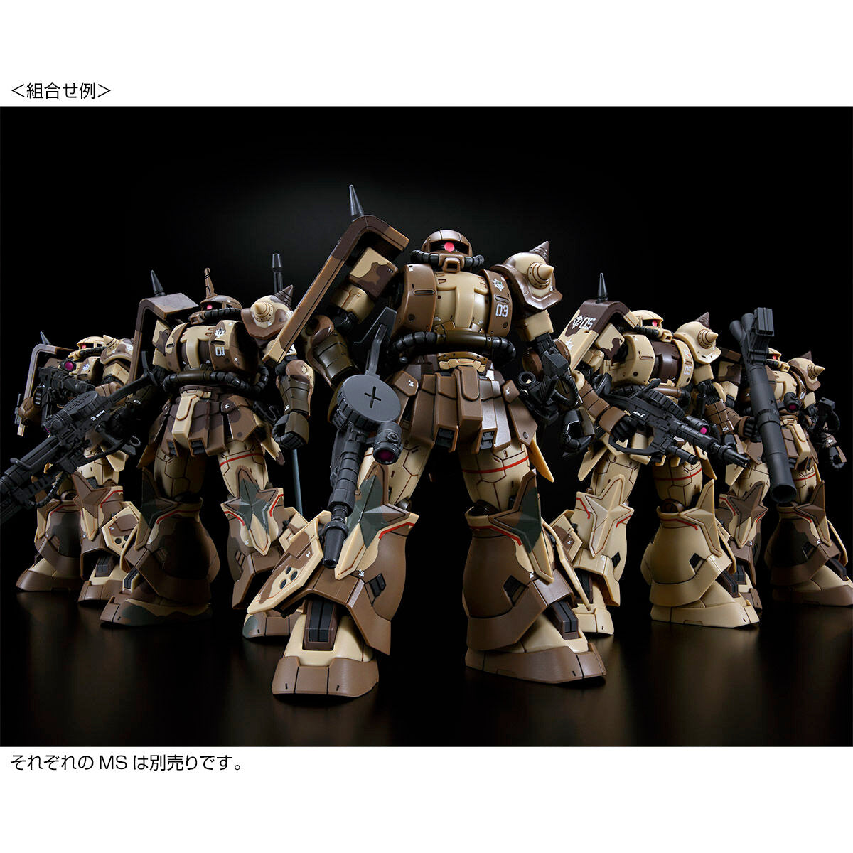 HG 1/144 Zaku High Mobility Surface Type Danan Selma Egba Wald Sangho SET Bandai