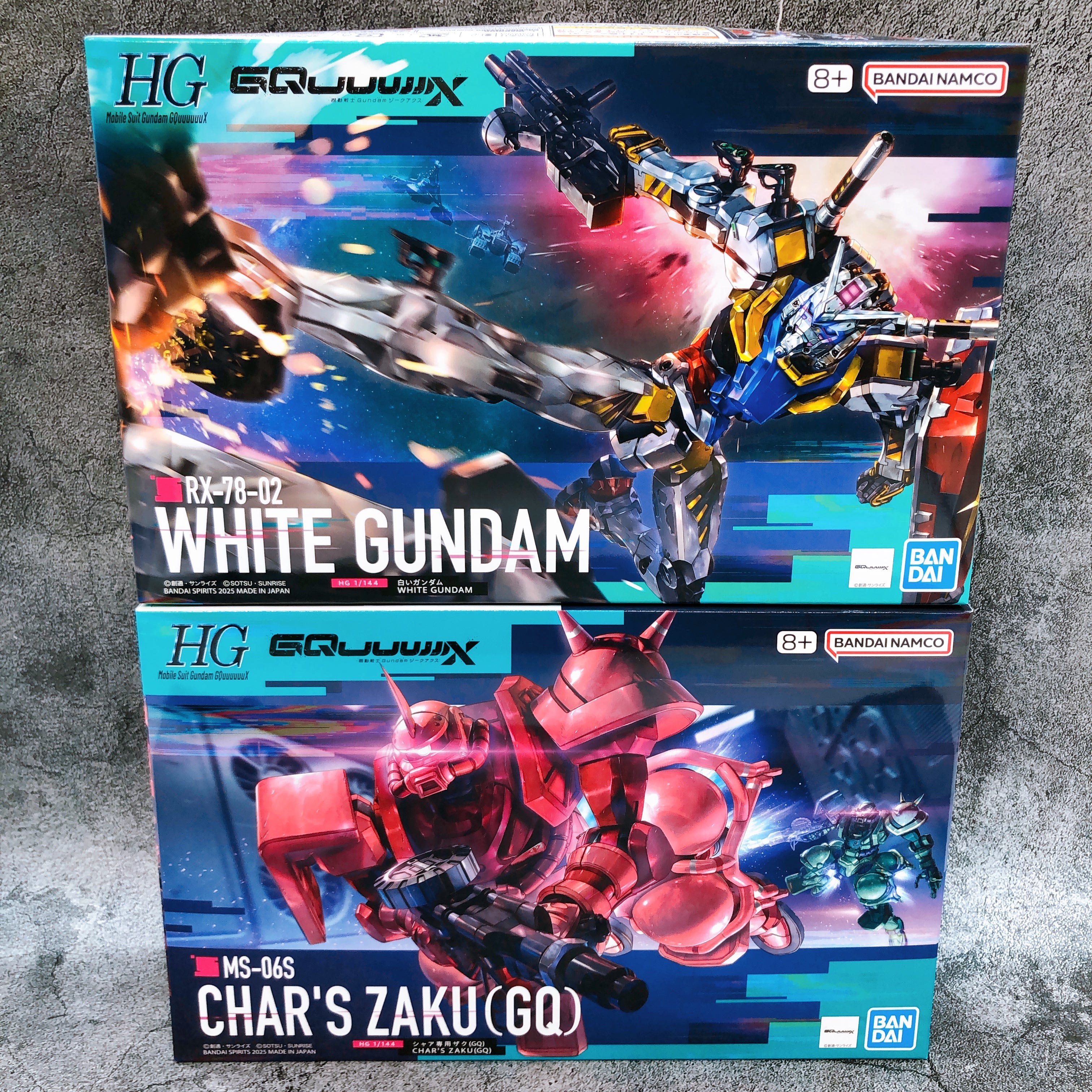 HG 1/144 White Gundam & Char's Zaku GQ Set Gundam GQuuuuuuX Model Kit Bandai NEW