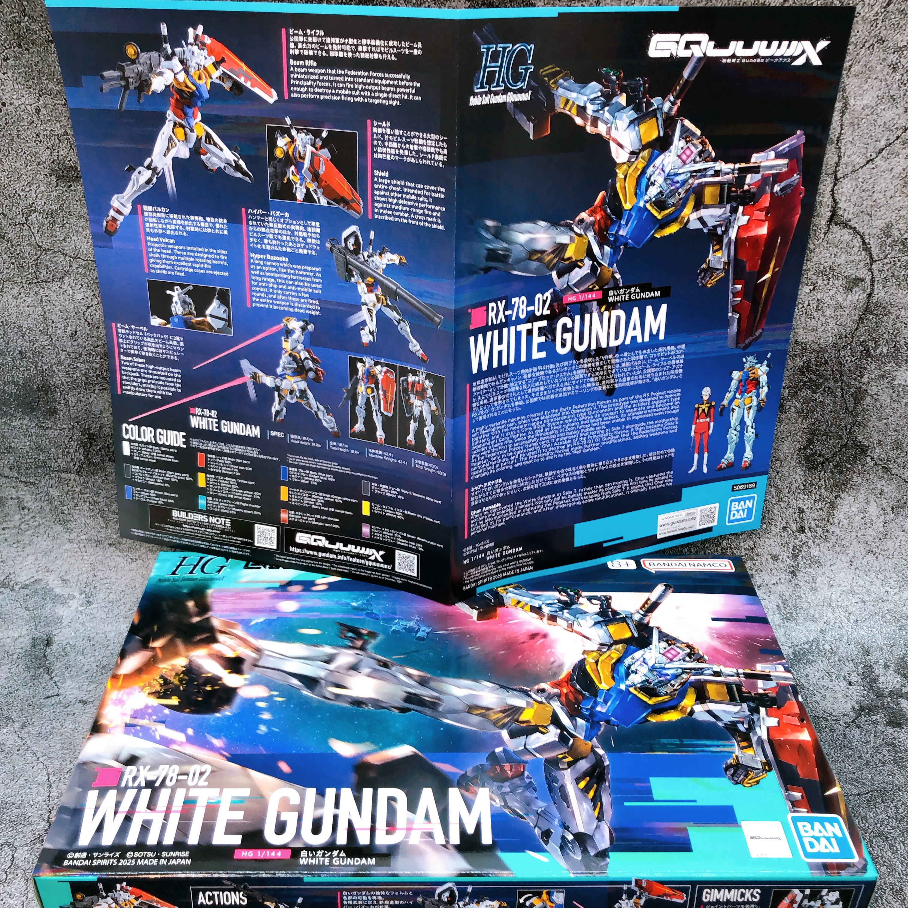HG 1/144 White Gundam & Char's Zaku GQ Set Gundam GQuuuuuuX Model Kit Bandai NEW