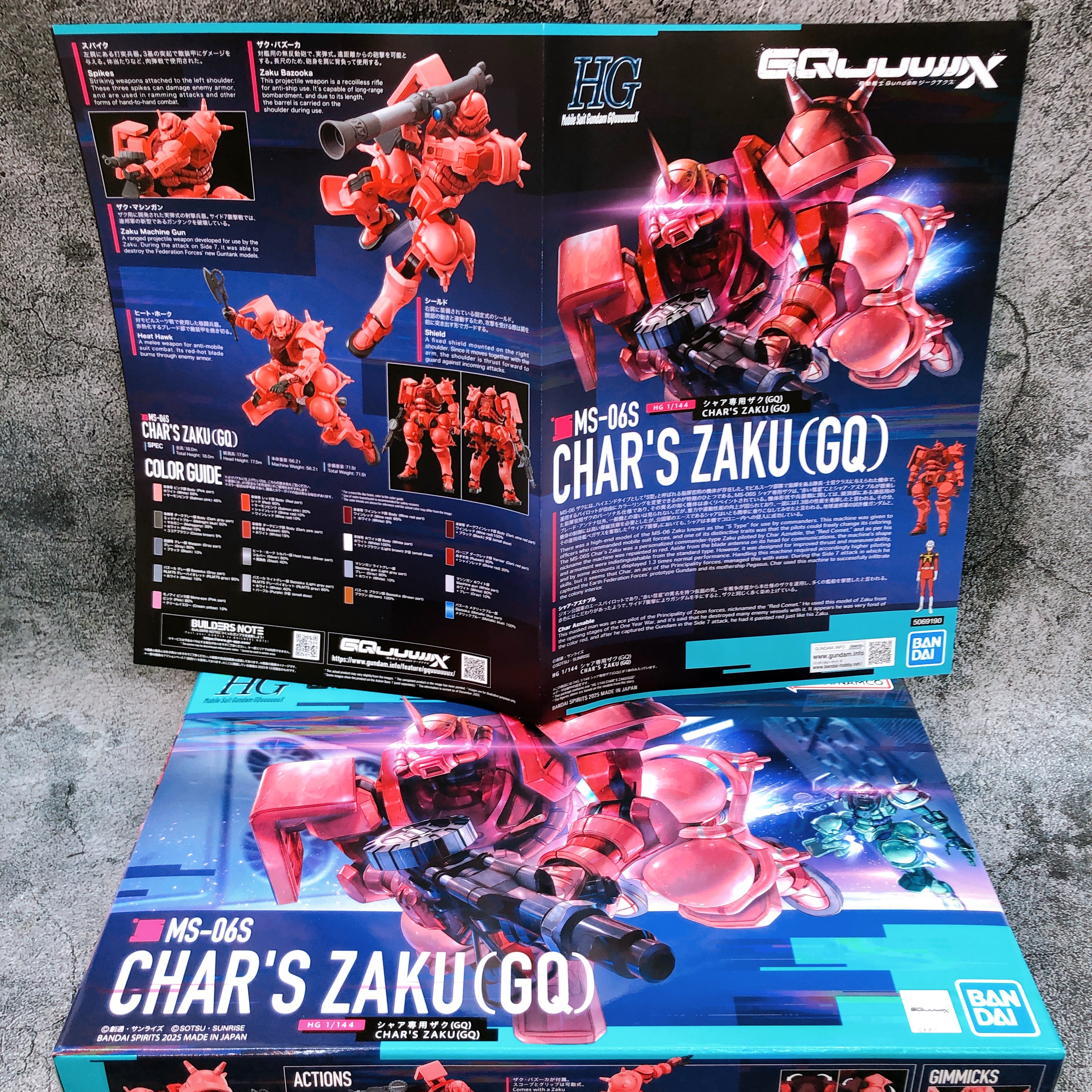 HG 1/144 White Gundam & Char's Zaku GQ Set Gundam GQuuuuuuX Model Kit Bandai NEW