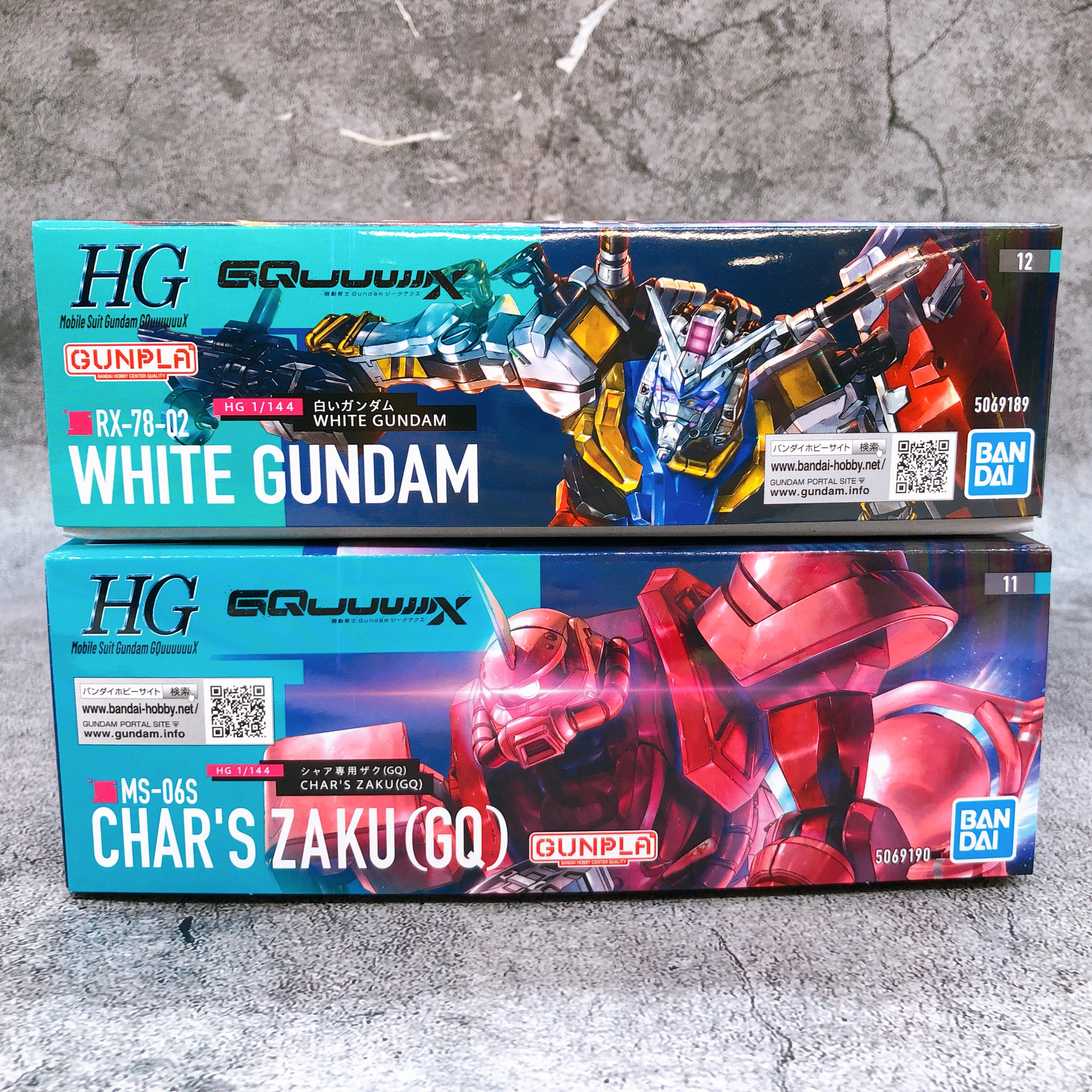 HG 1/144 White Gundam & Char's Zaku GQ Set Gundam GQuuuuuuX Model Kit Bandai NEW