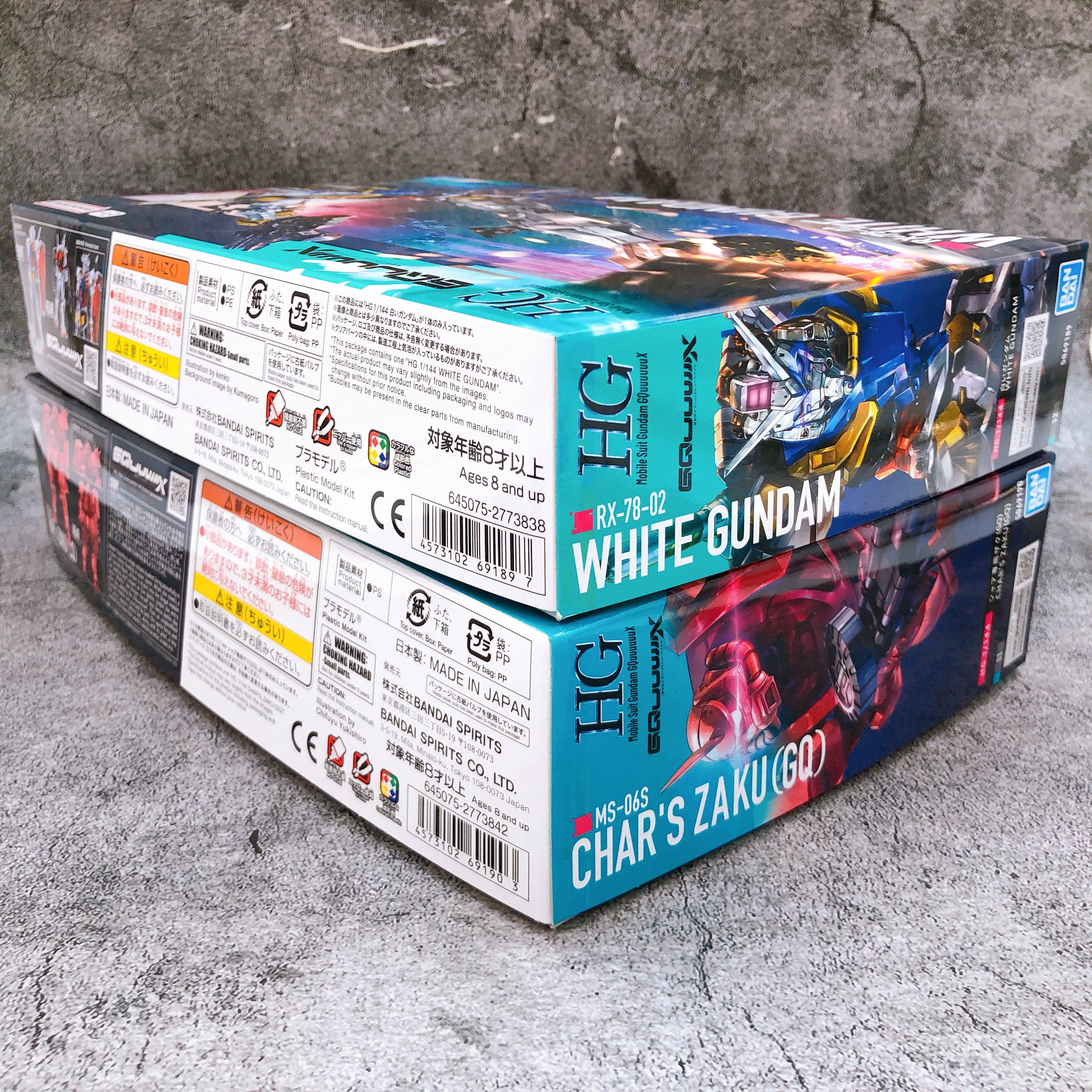 HG 1/144 White Gundam & Char's Zaku GQ Set Gundam GQuuuuuuX Model Kit Bandai NEW