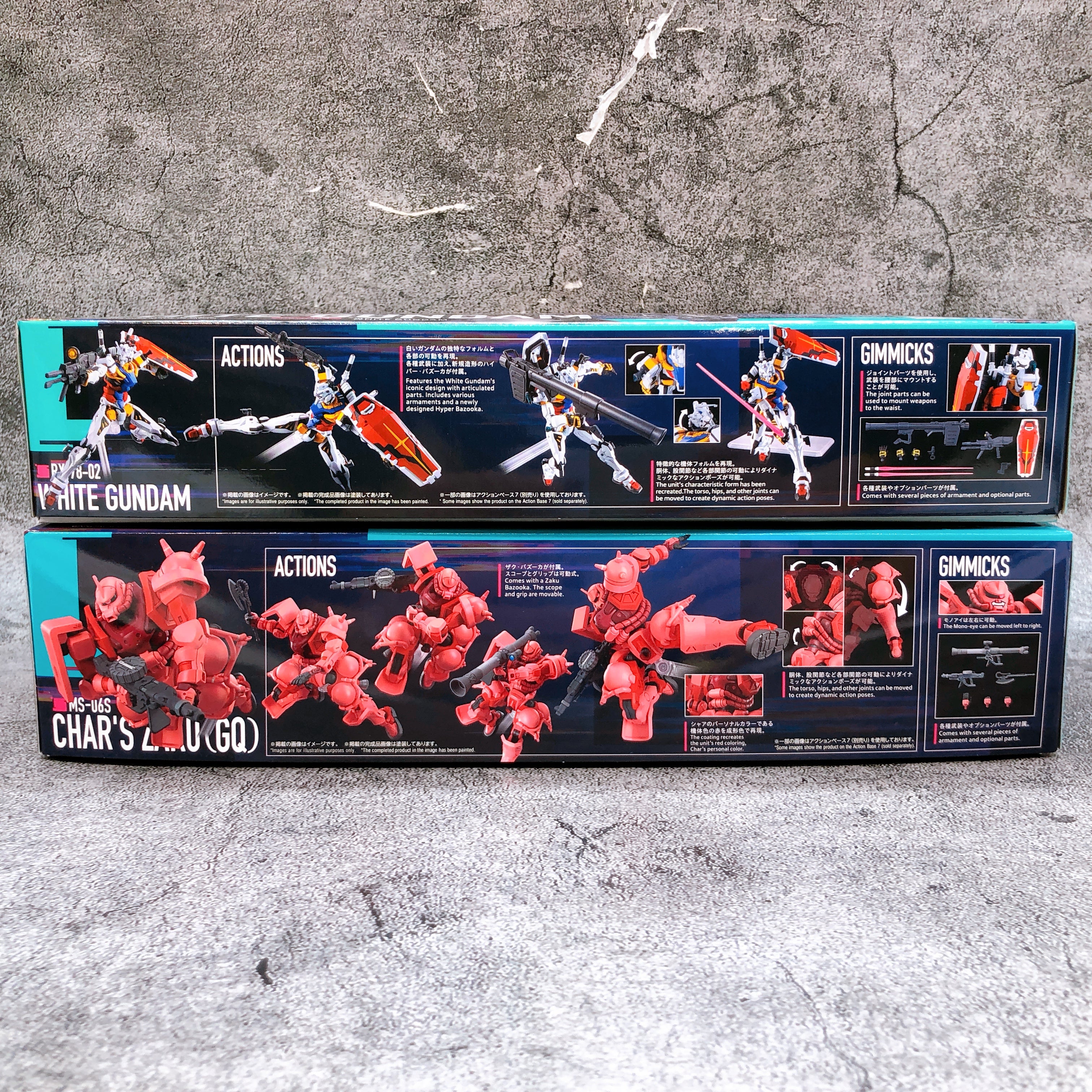 HG 1/144 White Gundam & Char's Zaku GQ Set Gundam GQuuuuuuX Model Kit Bandai NEW