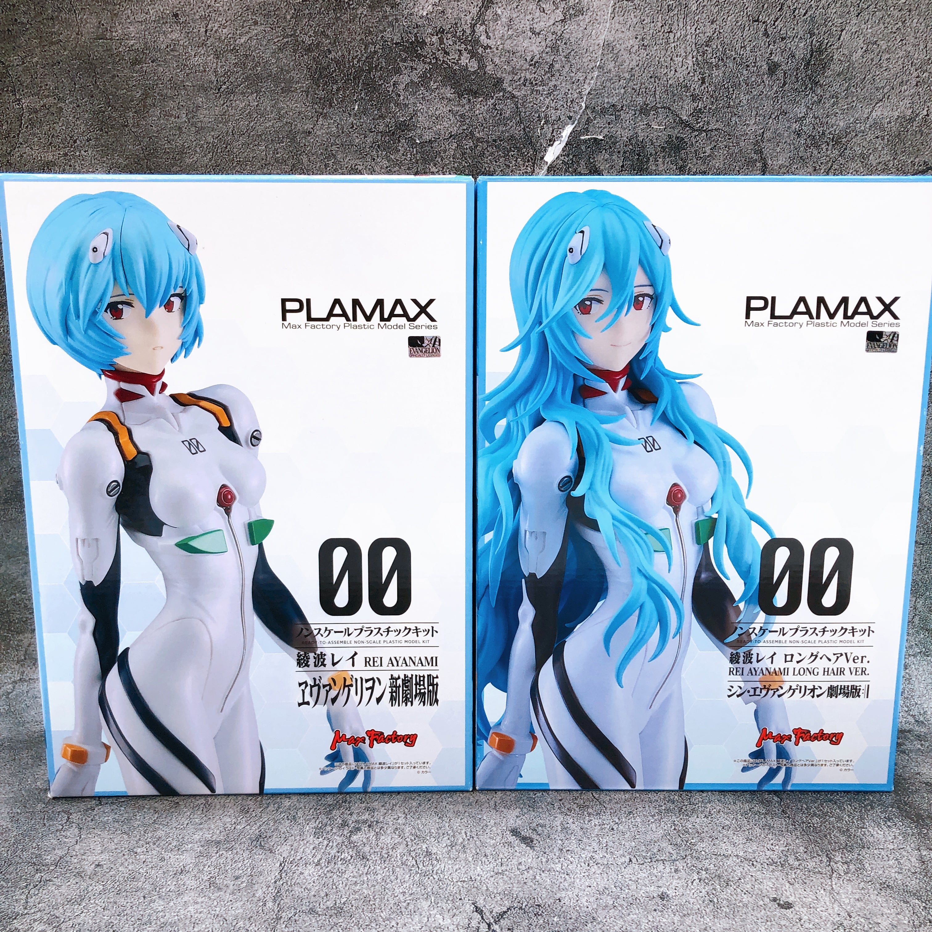 PLAMAX Rei Ayanami & Rei Ayanami Long Hair Ver Set Evangelion Model Kit Sealed