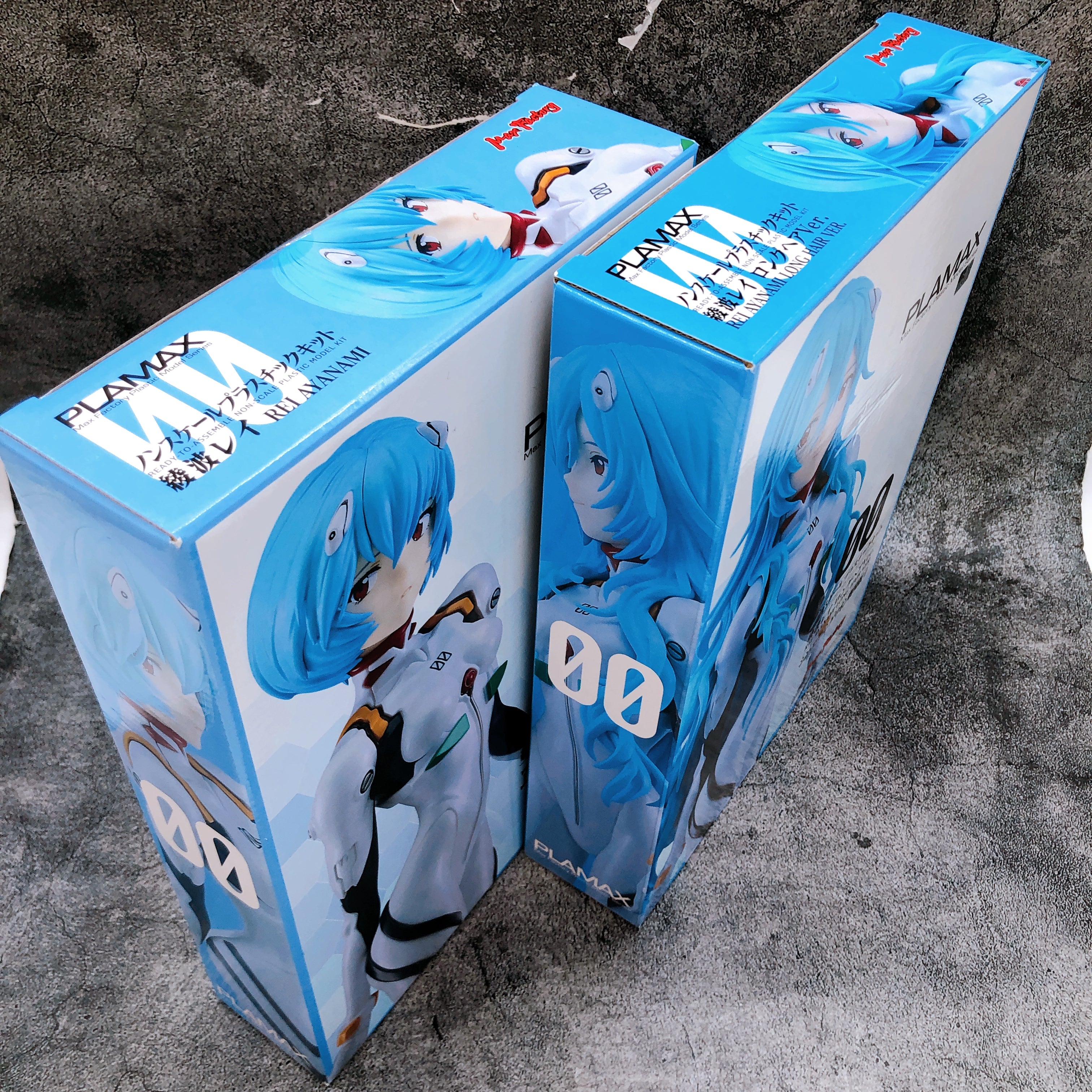 PLAMAX Rei Ayanami & Rei Ayanami Long Hair Ver Set Evangelion Model Kit Sealed