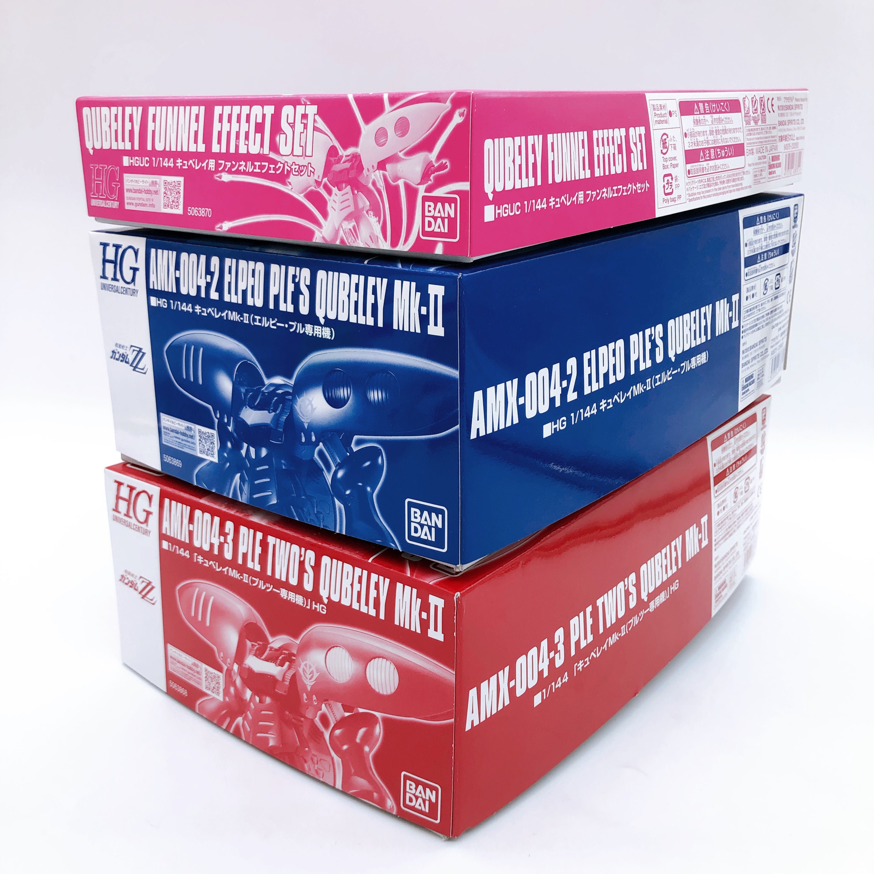 HGUC 1/144 Elpeo Ple & Ple Two Qubeley + Funnel Effect SET Kit Premium Bandai