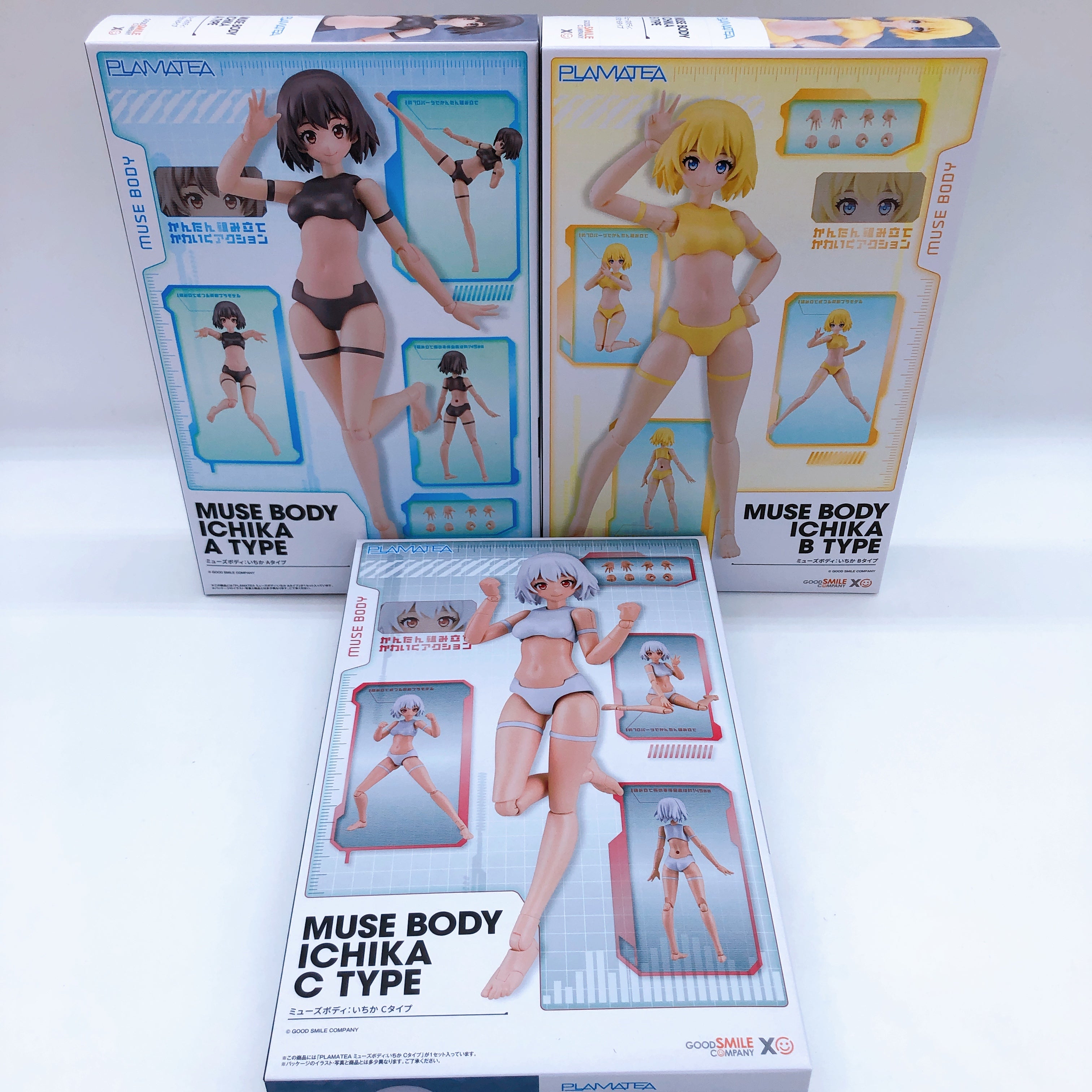 PLAMATEA Muse Body Ichika A/B/C Type Set of 3 Model Kit Good Smile Company NEW