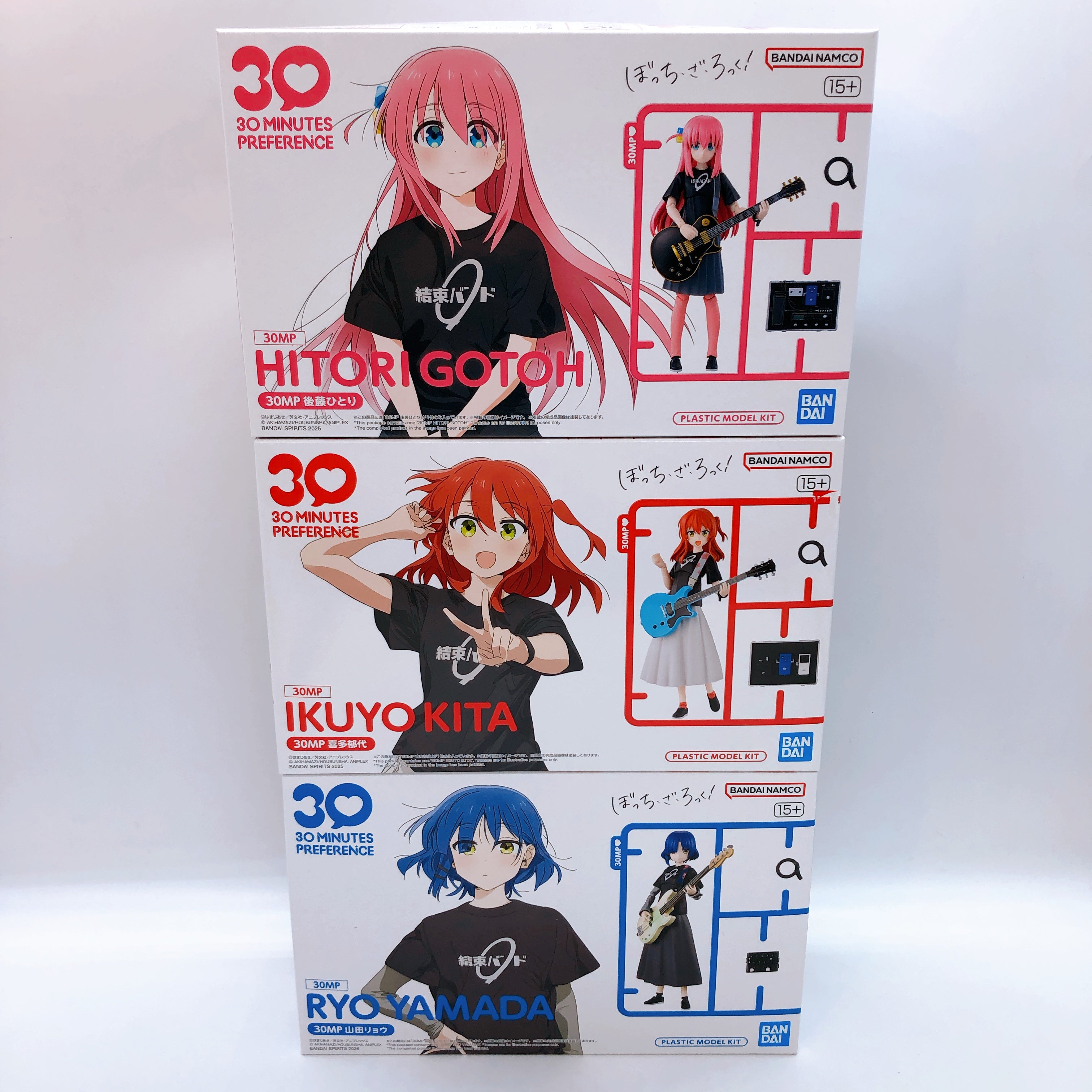 30MP Hitori Gotoh & Ikuyo Kita & Ryo Yamada Set Bocchi the Rock! Kit Bandai NEW