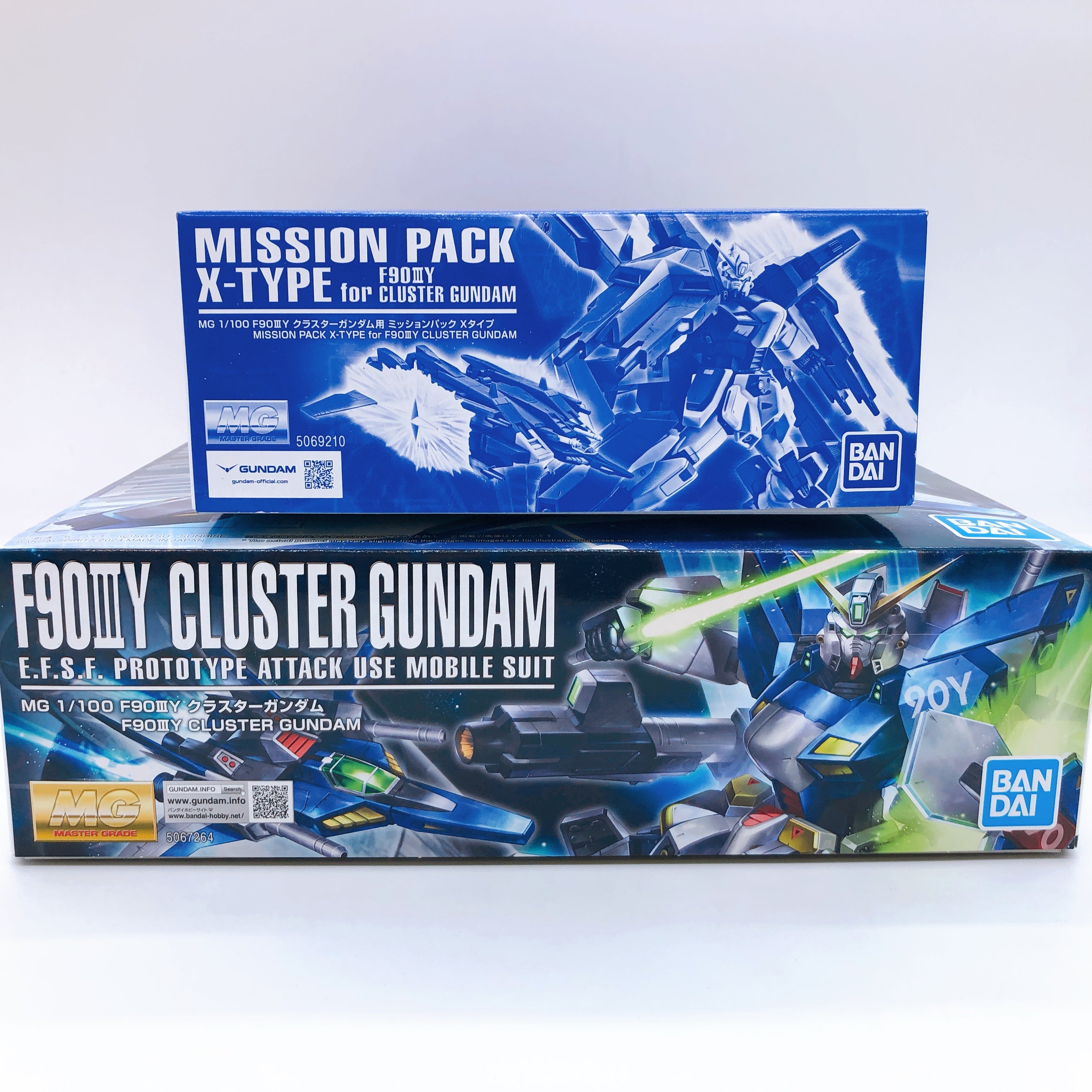 MG 1/100 F90IIIY Cluster Gundam & Mission Pack X-Type Set Kit Premium Bandai NEW