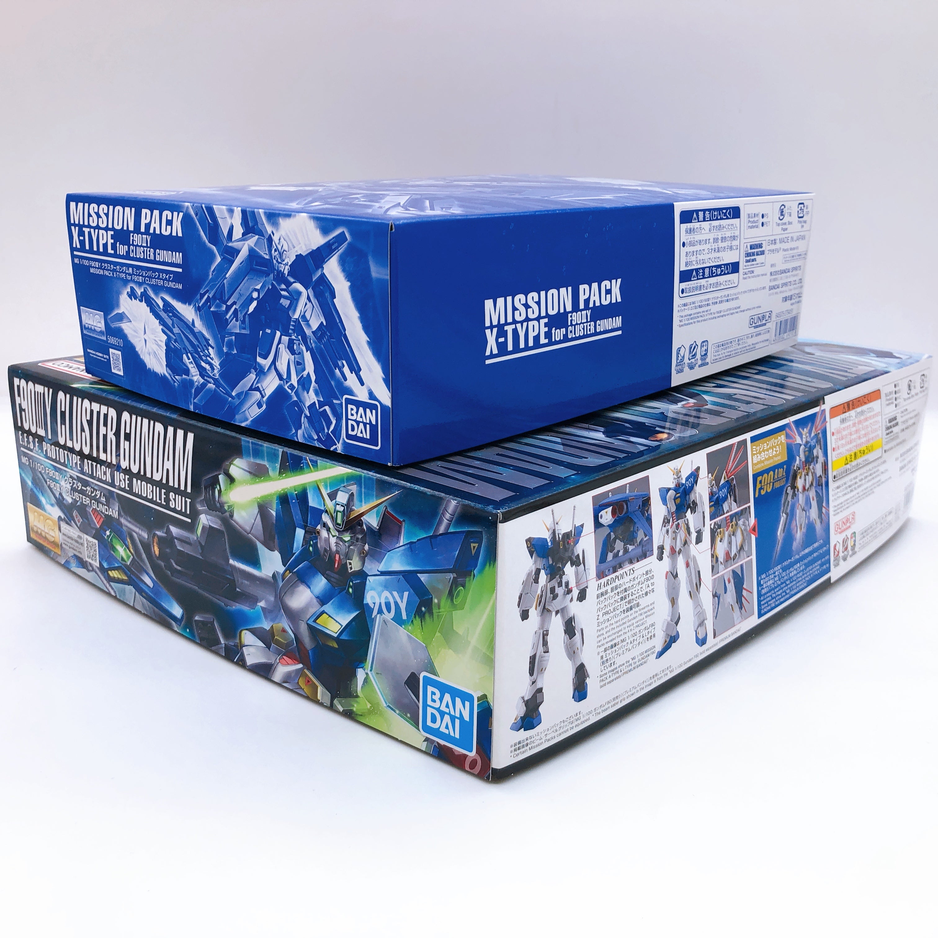 MG 1/100 F90IIIY Cluster Gundam & Mission Pack X-Type Set Kit Premium Bandai NEW
