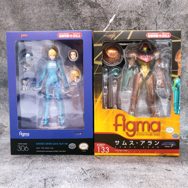 METROID Samus Aran & Samus Aran Zero Suit ver. Figma Set 133 & 306 Act