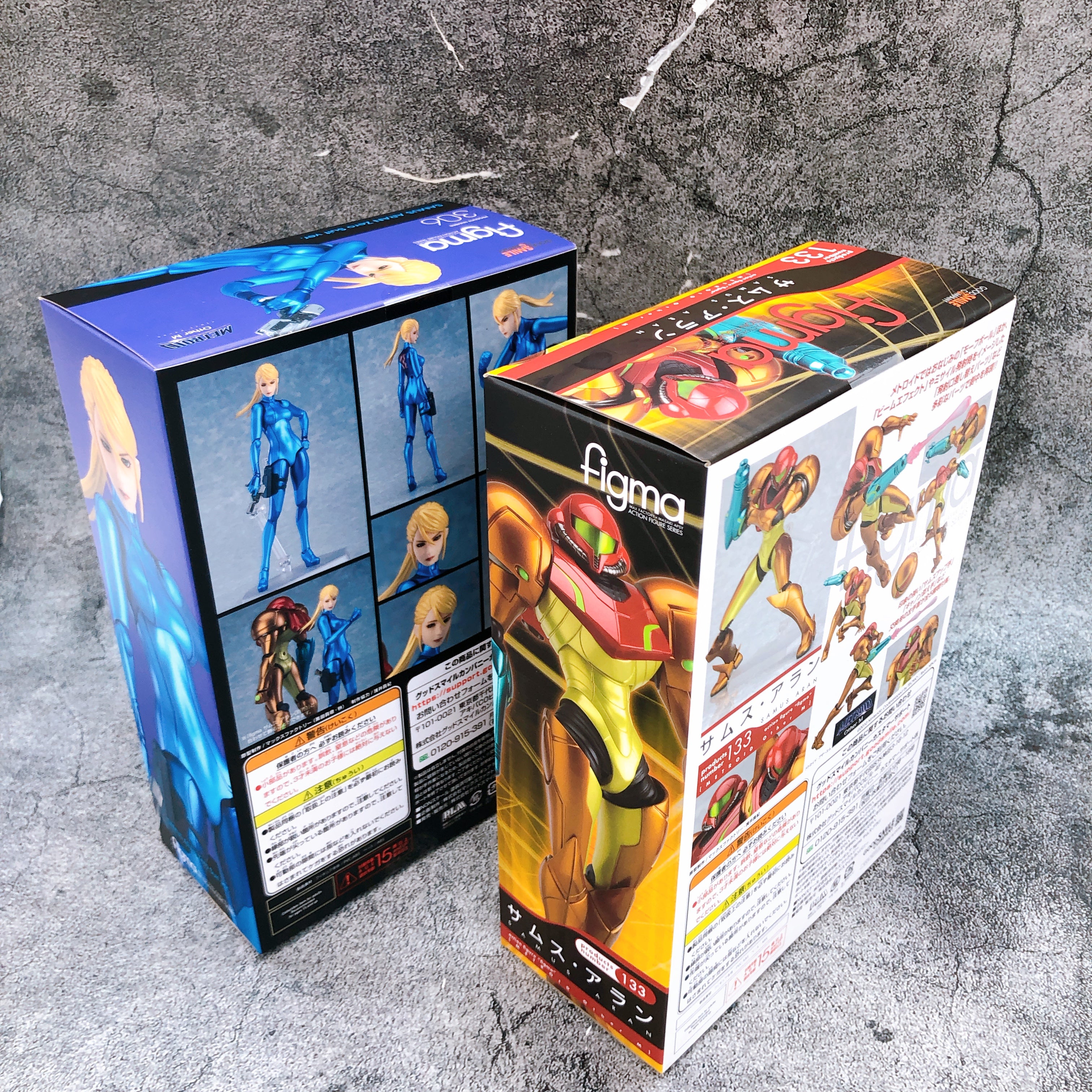 METROID Samus Aran & Samus Aran Zero Suit ver. Figma Set 133 & 306 Act