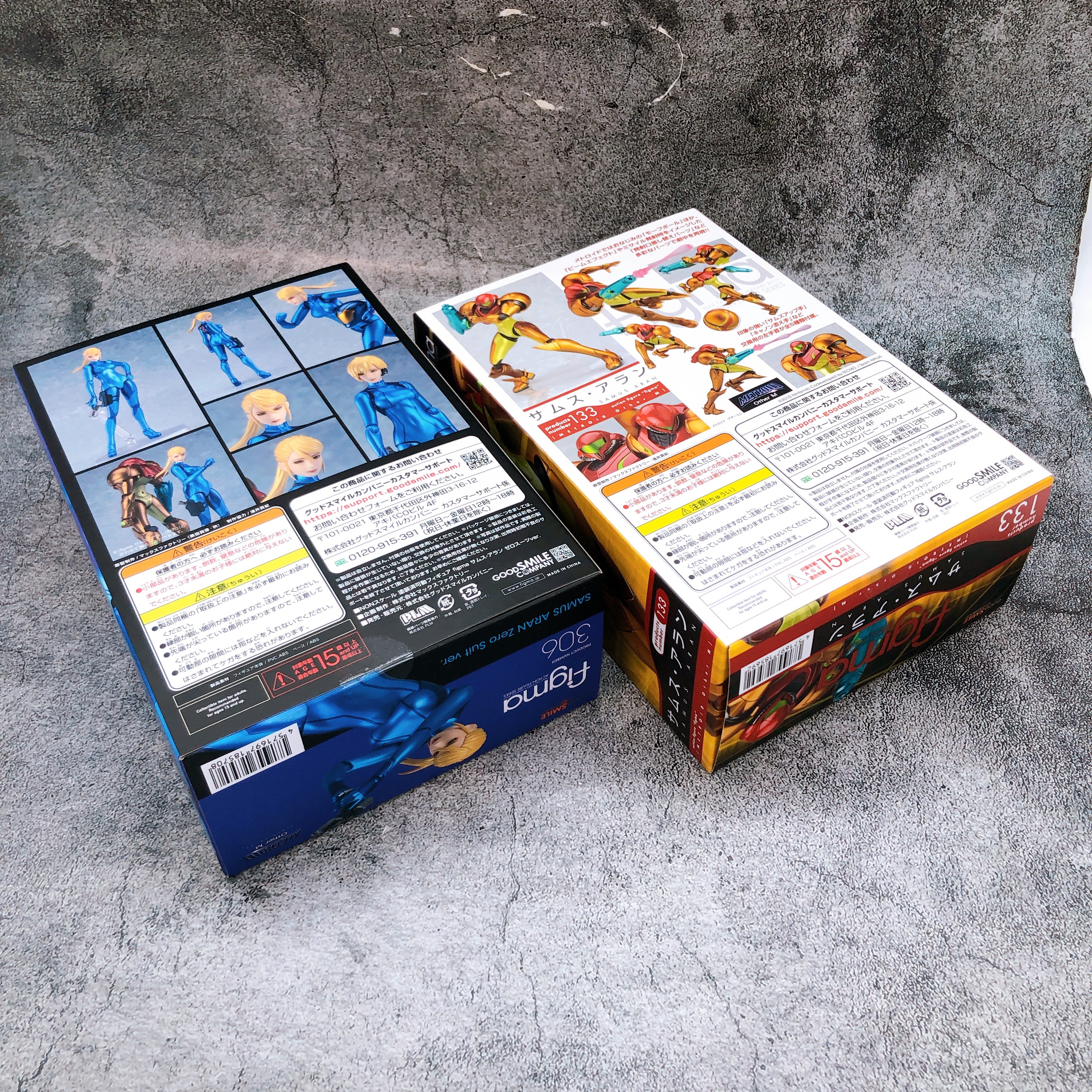 METROID Samus Aran & Samus Aran Zero Suit ver. Figma Set 133 & 306 Act