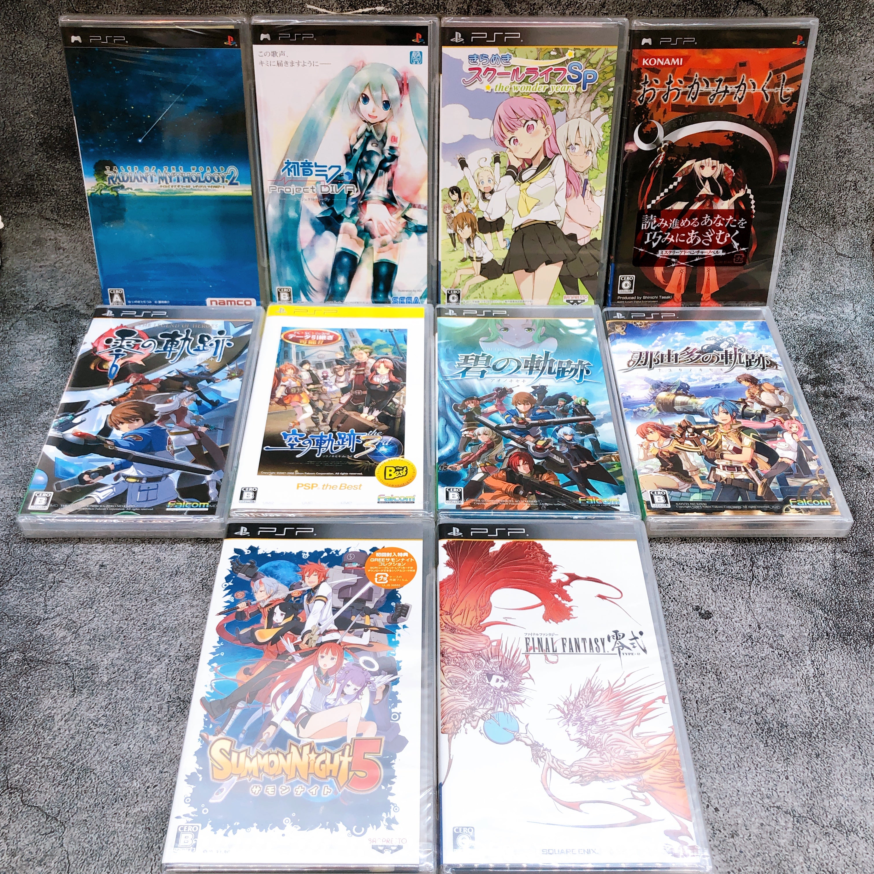 PSP Game Software Set of 10 Bundle Sony PlayStation Portable Japan Game Sealed