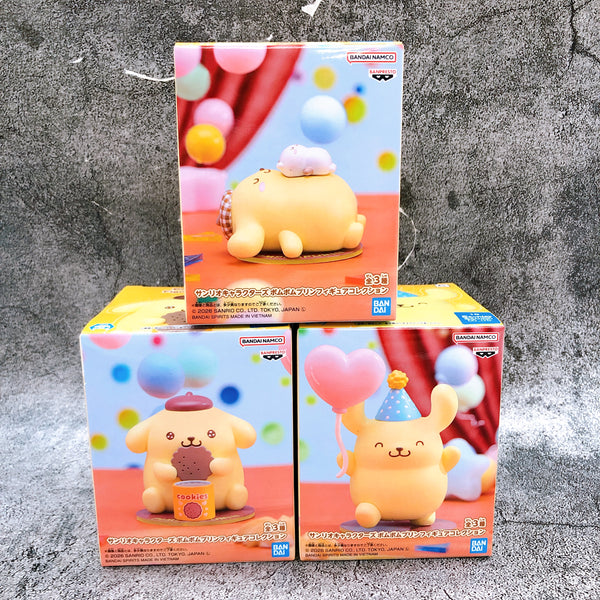 Sanrio Characters Pompompurin Figure Collection Set of 3 BANPRESTO Jap