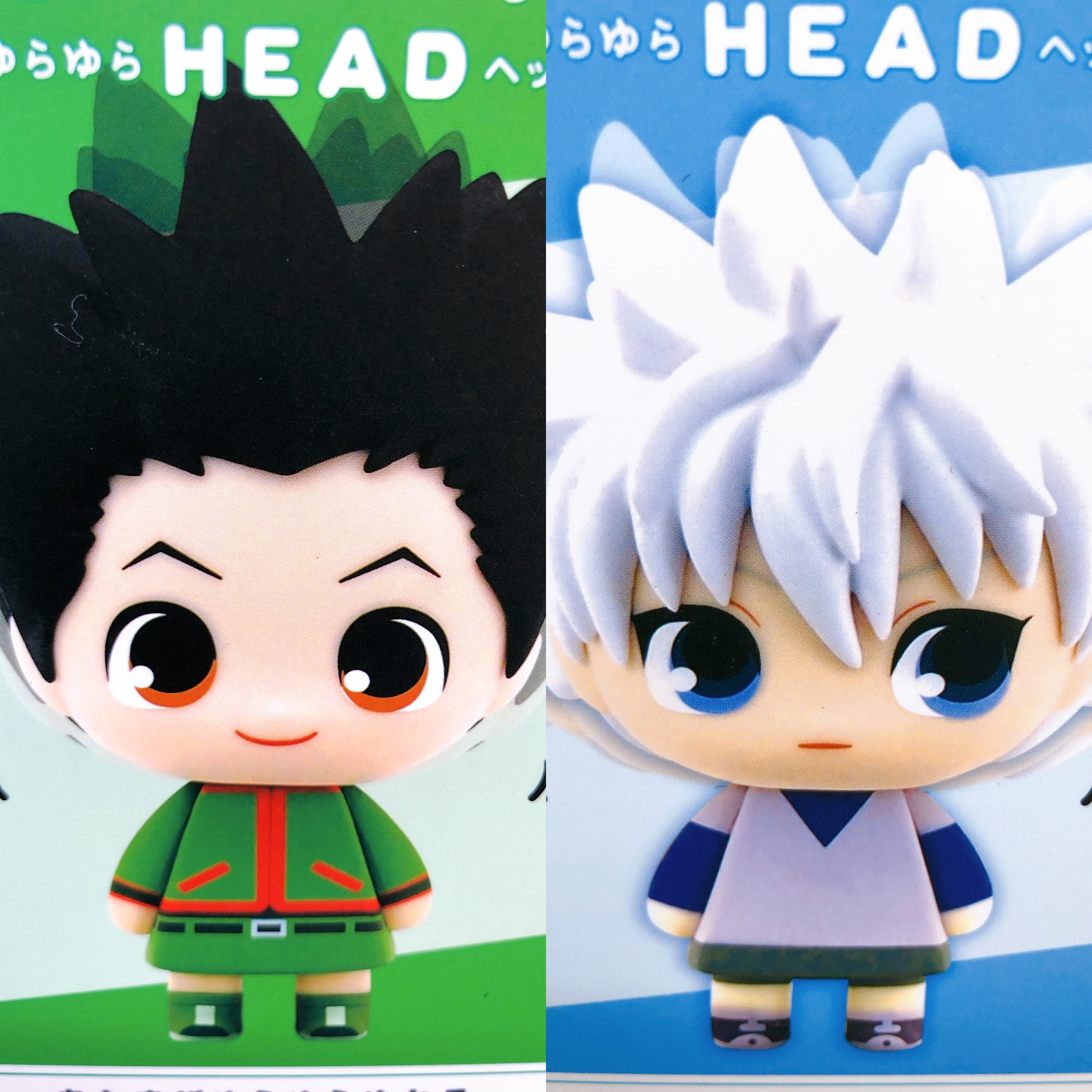 HUNTER X HUNTER Gon & Killua Set Yura Yura Head PLEX Japan AUTHENTIC FASTSHIP