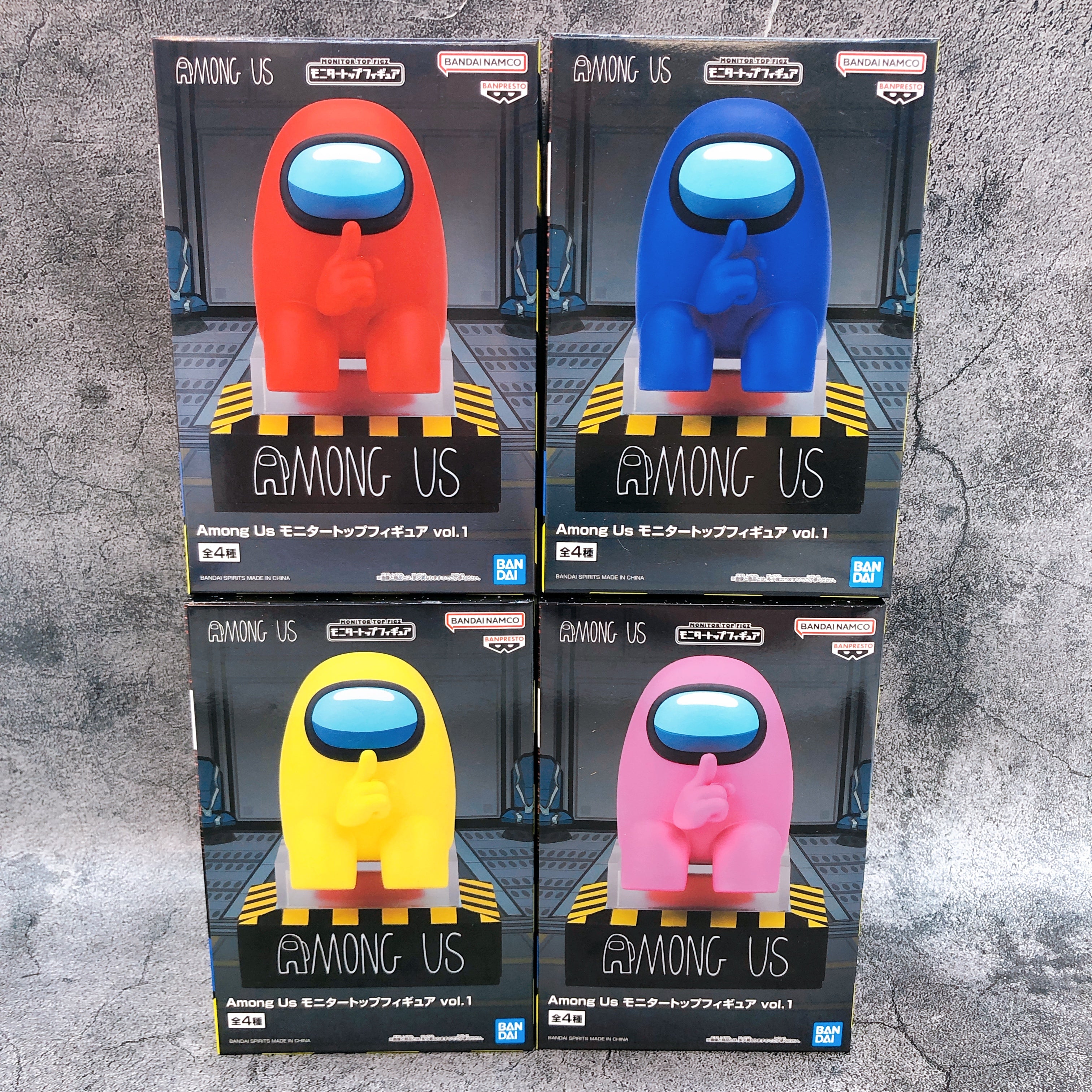 Among Us Monitor Top Figure Set of 4 vol.1 BANPRESTO Japan AUTHENTIC FASTSHIP