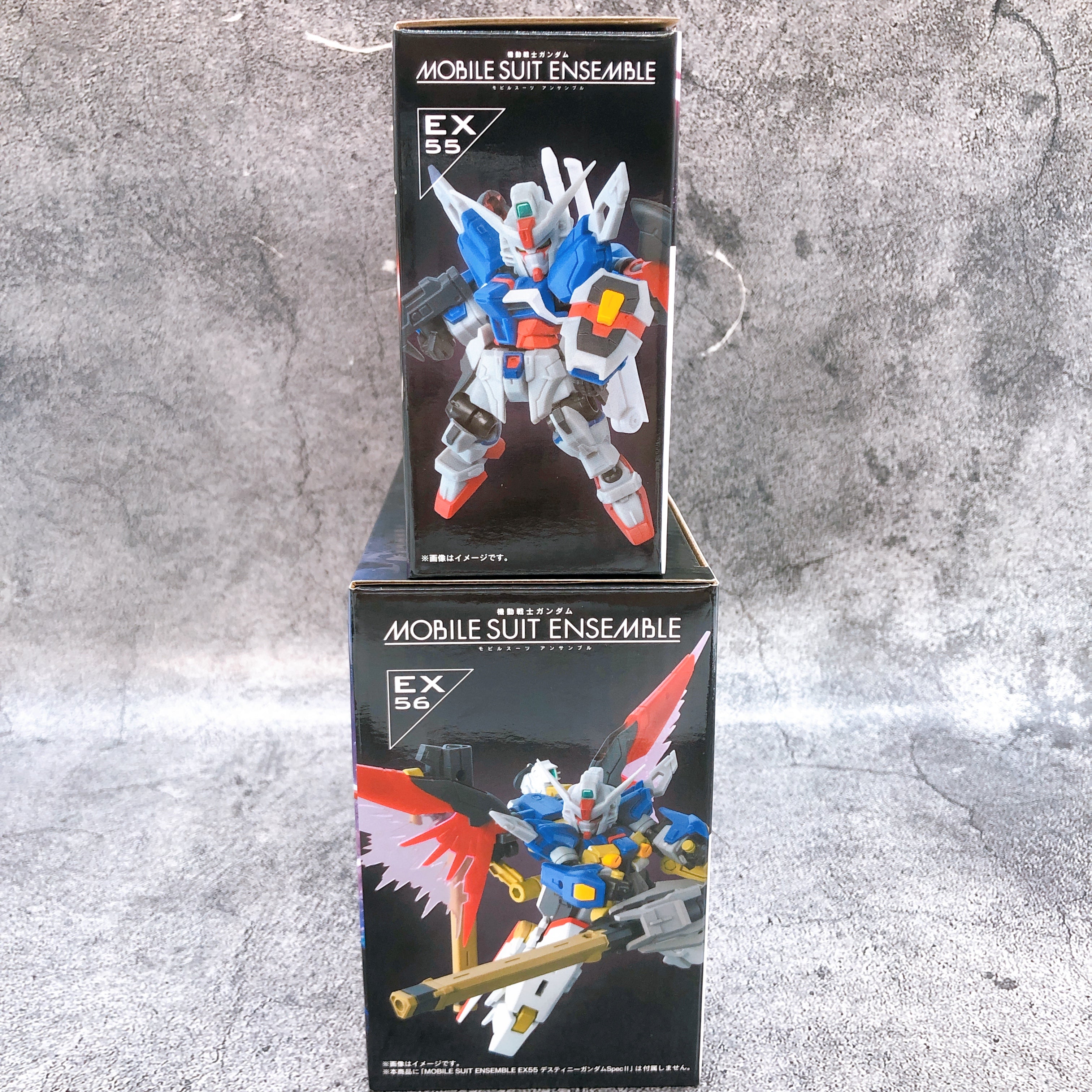 MOBILE SUIT ENSEMBLE EX55 Destiny Gundam SpecII & EX56 Zeus Silhouette BANDAI