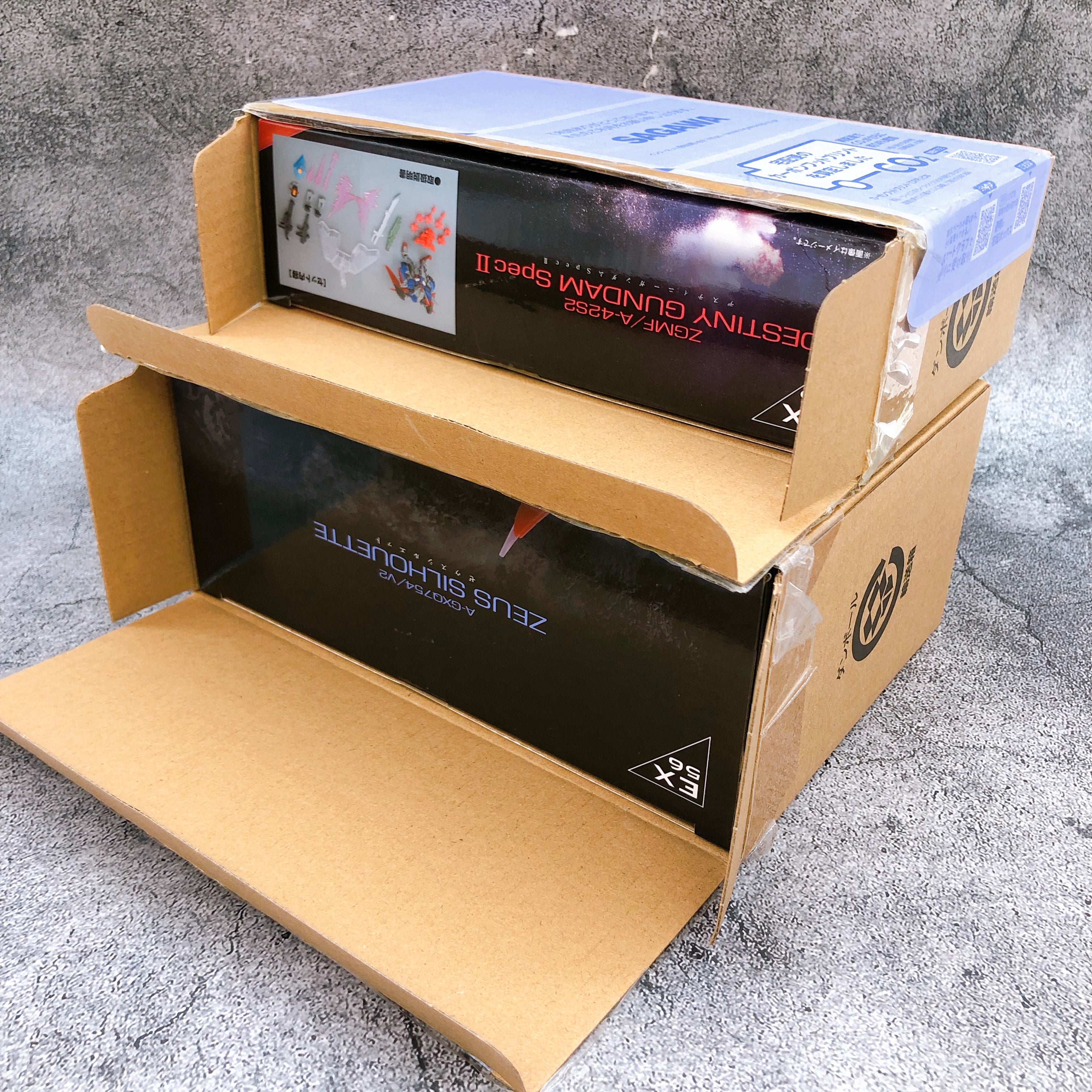 MOBILE SUIT ENSEMBLE EX55 Destiny Gundam SpecII & EX56 Zeus Silhouette BANDAI