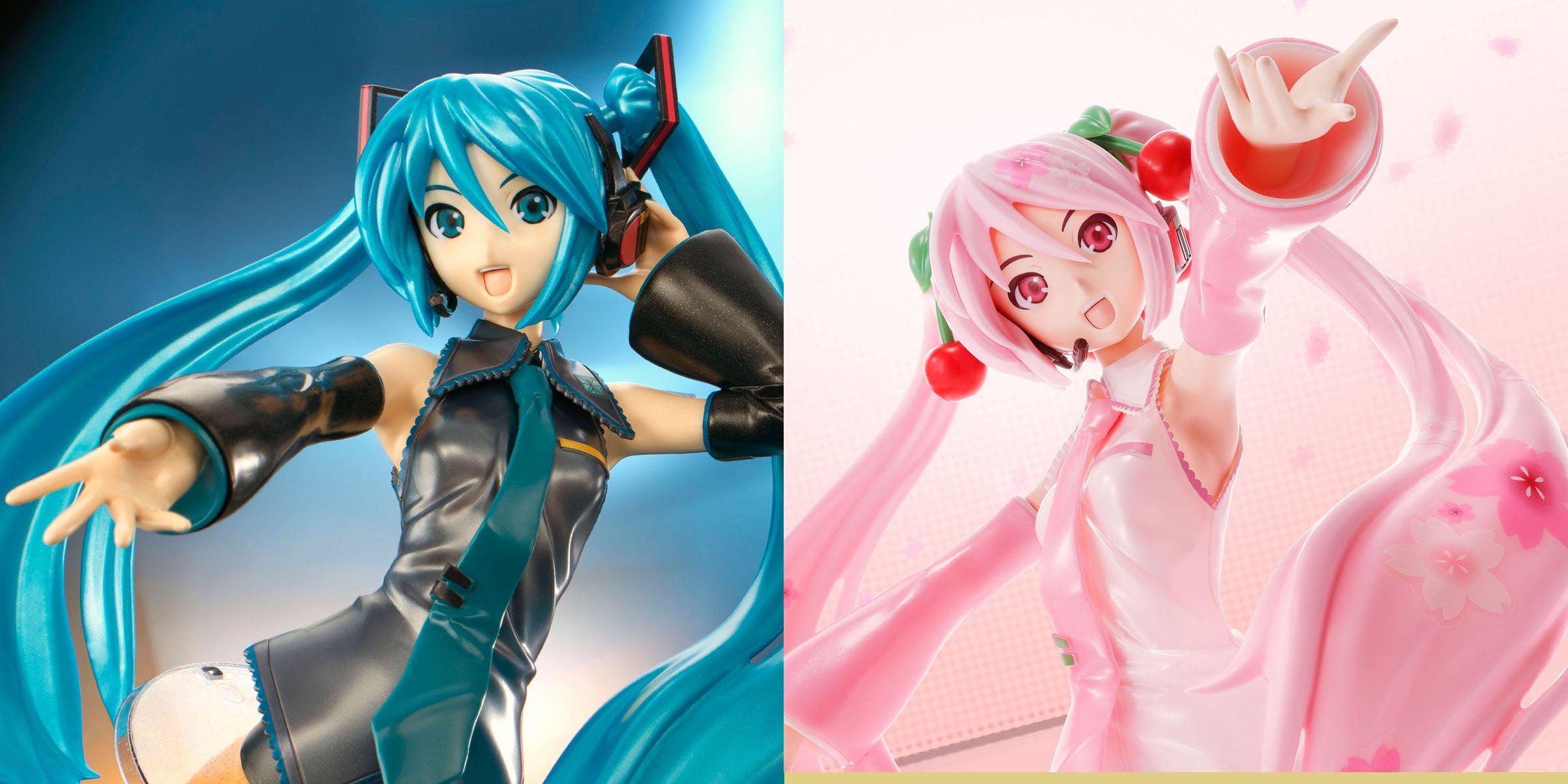 Figure-rise Bust Hatsune Miku Limited Style & Sakura Miku Set Kit Premium Bandai