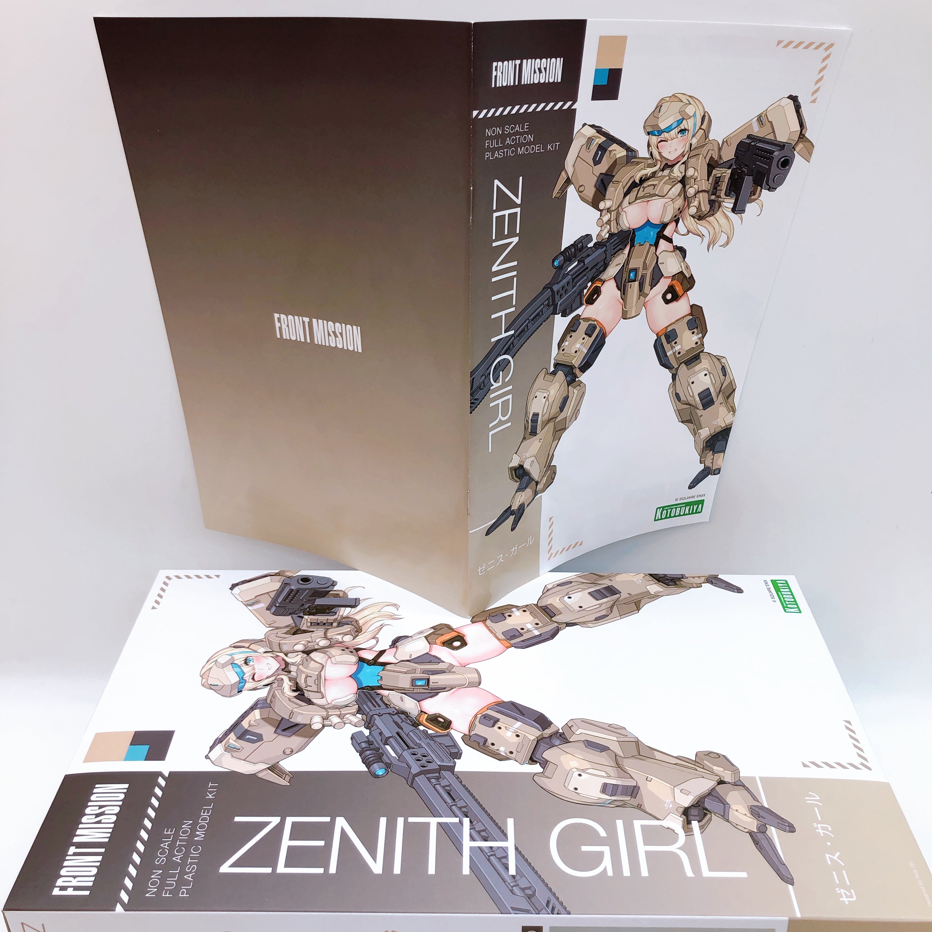 Front Mission Zenith Girl & Bonus Hair Parts Set Model Kit 15+ KOTOBUKIYA Japan