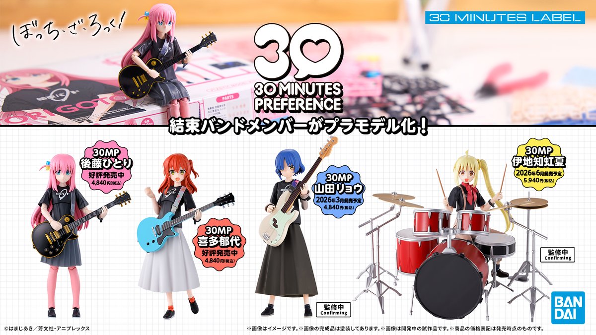 30MP Bocchi the Rock! Complete Set 30 Minutes Preference Kit 15+ Bandai Japan