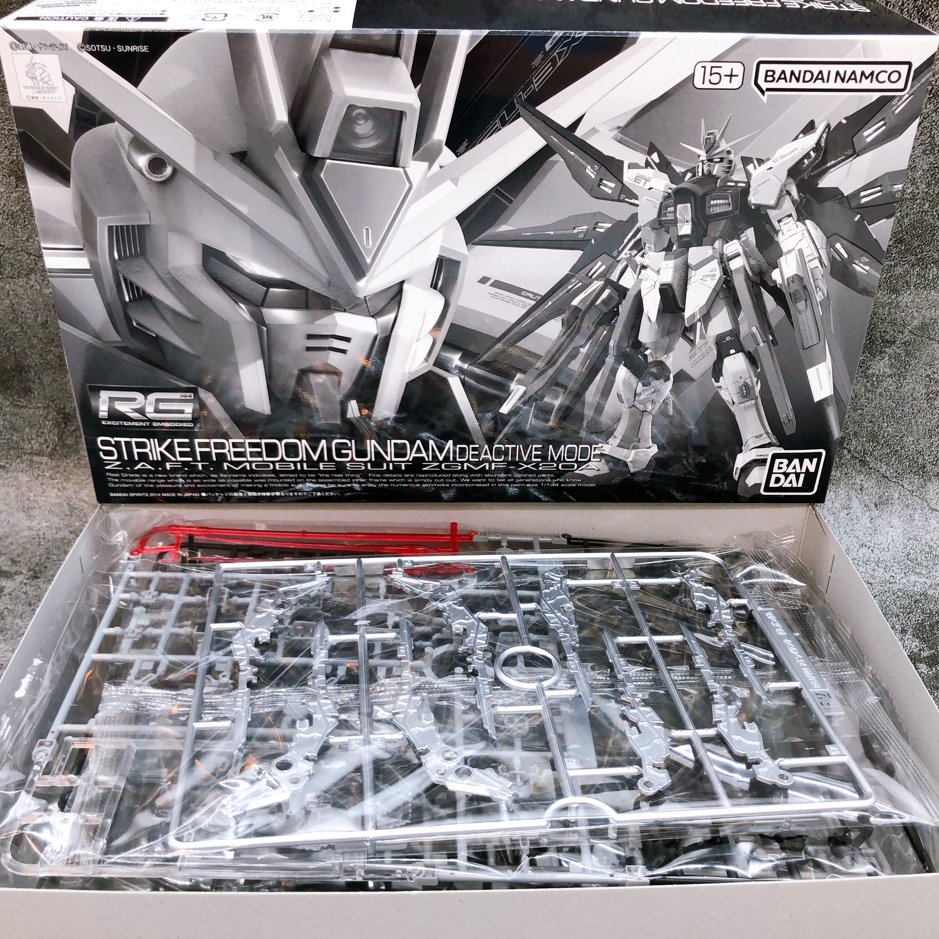 RG 1/144 Strike Freedom Gundam & Destiny Gundam Deactive Mode Set Kit 15+ Bandai