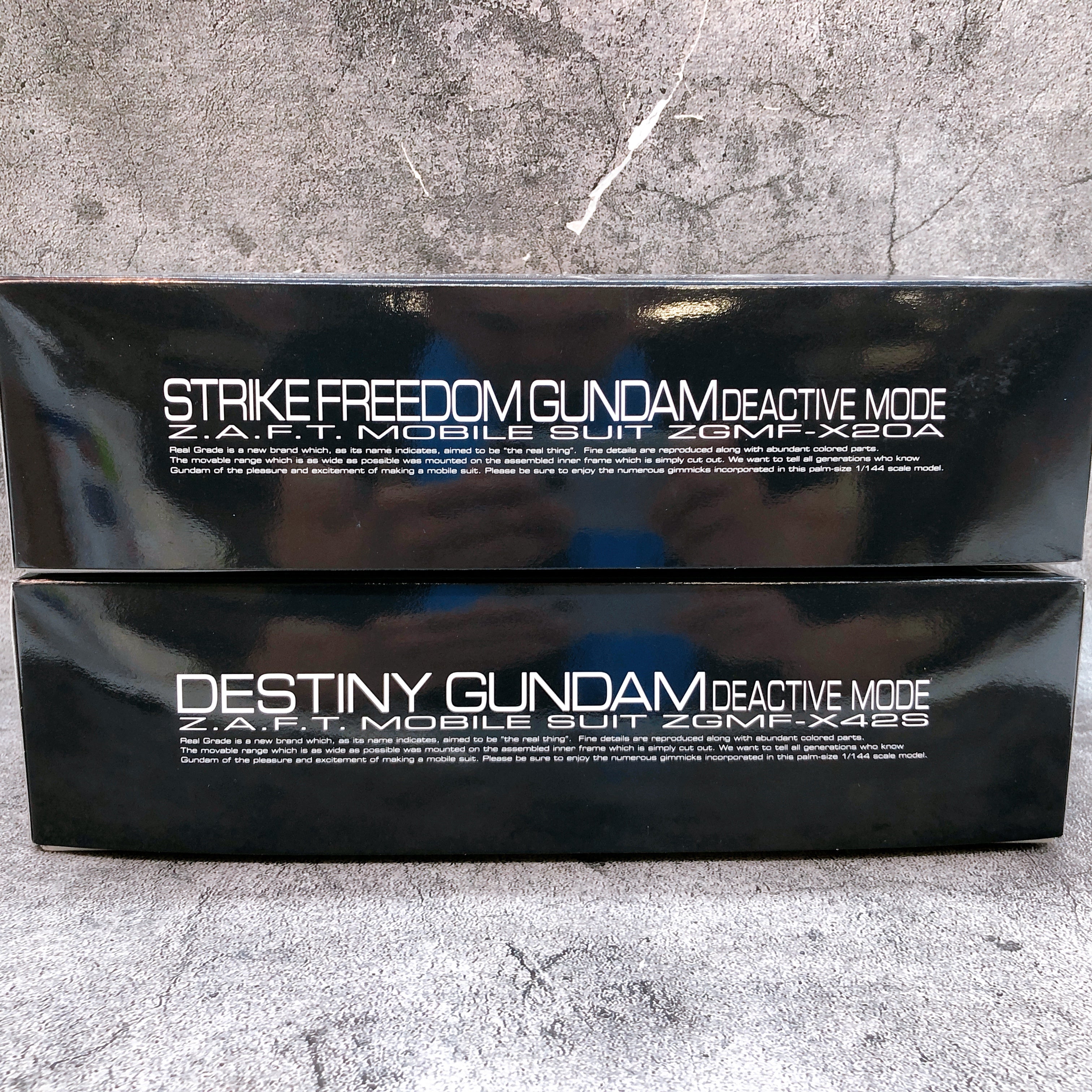 RG 1/144 Strike Freedom Gundam & Destiny Gundam Deactive Mode Set Kit 15+ Bandai
