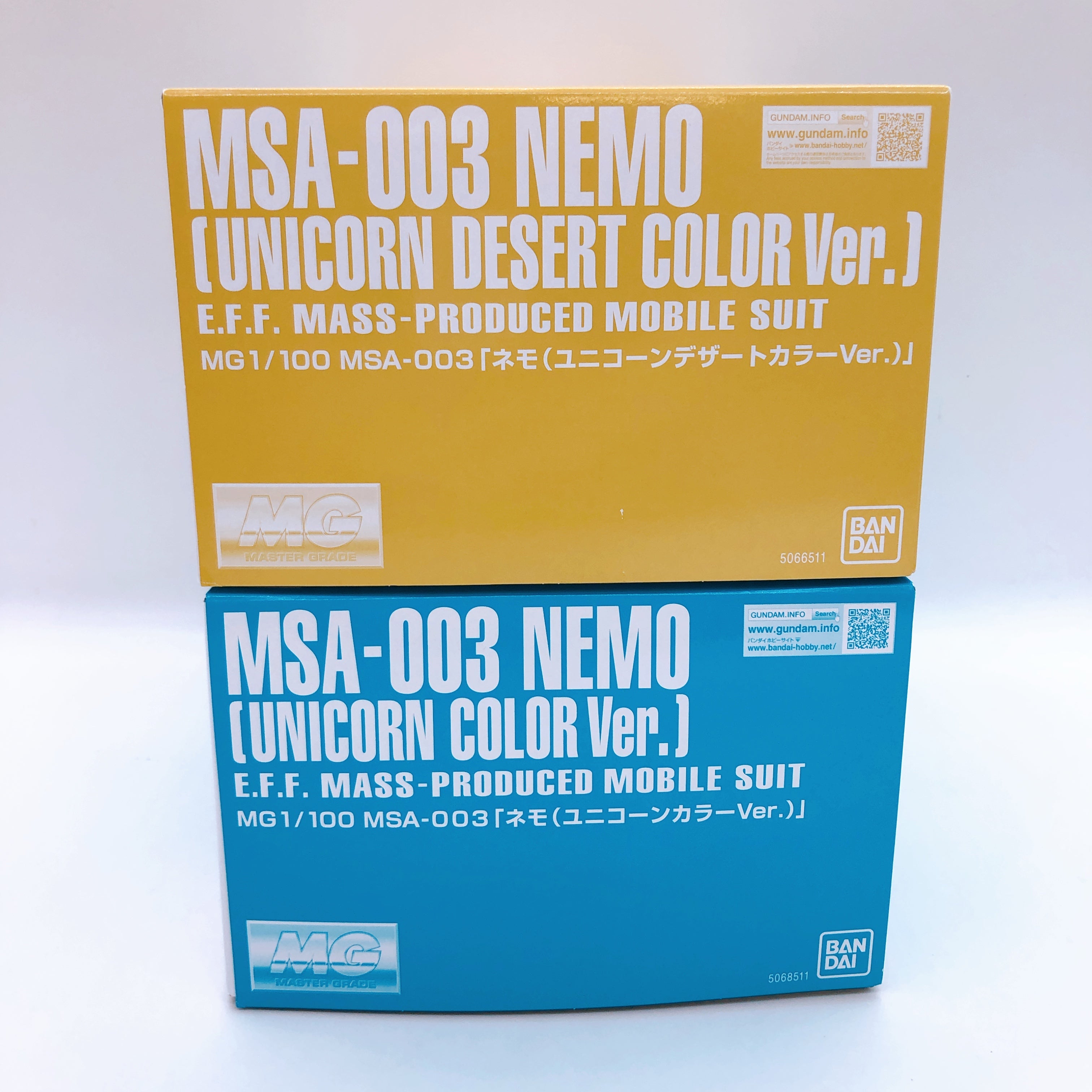 MG 1/100 Nemo Unicorn Desert Color & Unicorn Color Set Kit 15+ Premium Bandai