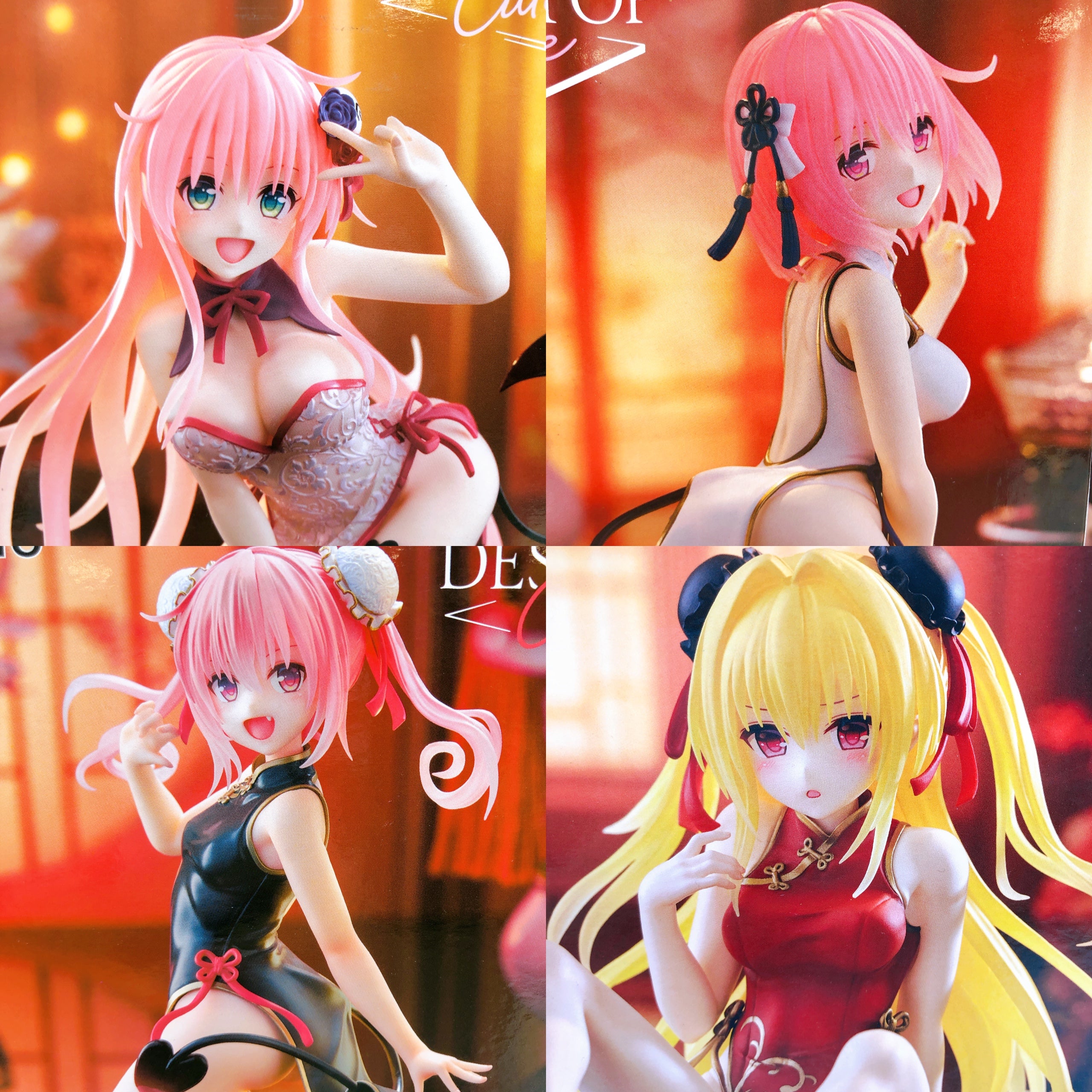 To Love Ru Darkness China Dress ver. Desktop Cute Figure Set of 8 Taito Japan