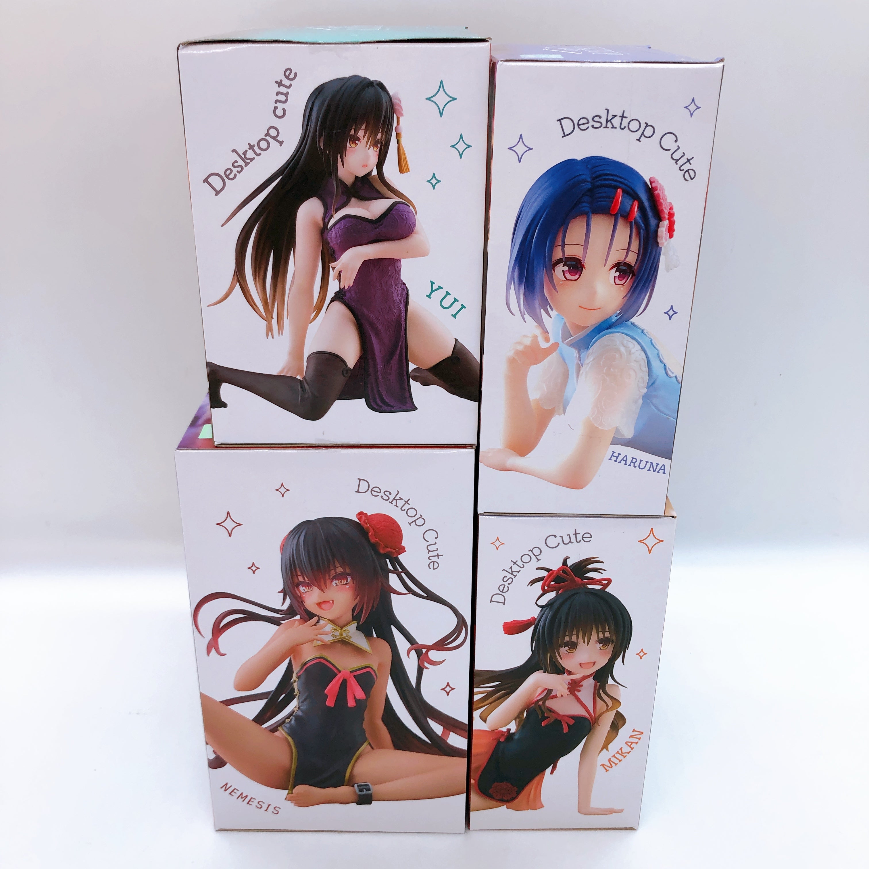 To Love Ru Darkness China Dress ver. Desktop Cute Figure Set of 8 Taito Japan